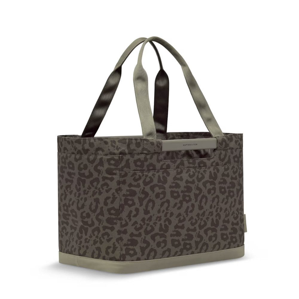 Kapten & Son Shopper Vaasa Shopping Basket Leo Dark Brown, Einkaufswagenmünze, Faltbar
