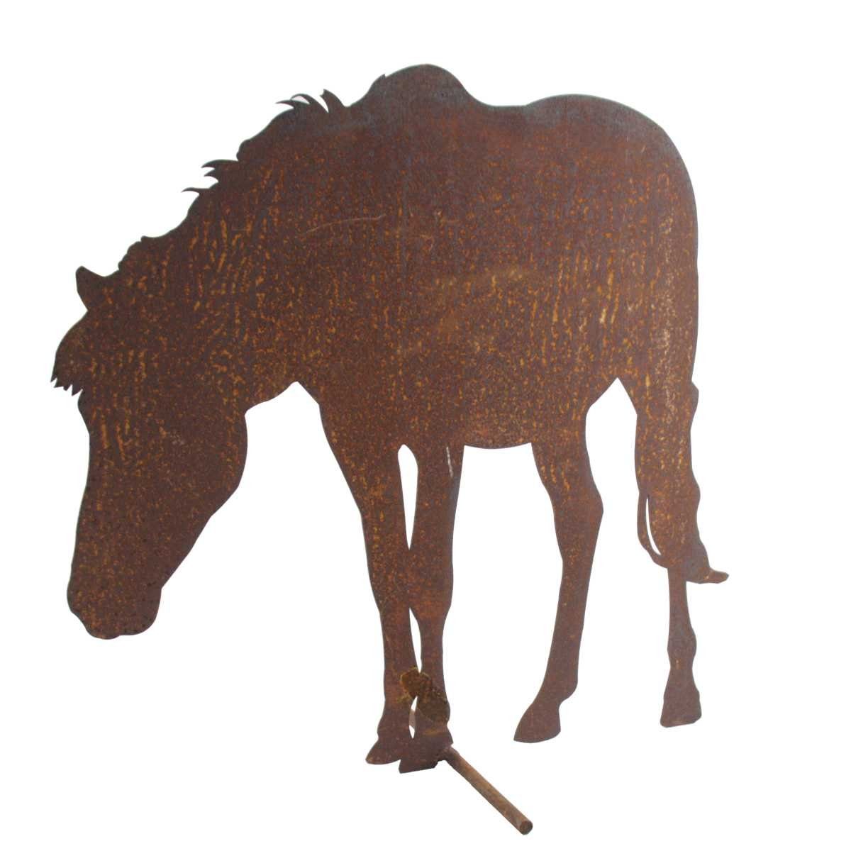 440s Gartenfigur 440s Rost Pferd grasend. Höhe ca. 39cm, (Stück) | Figuren