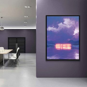 DOTCOMCANVAS® Leinwandbild Does It Matter, Leinwandbild violett lila KI AI generiert digitale Kunst Wandbild