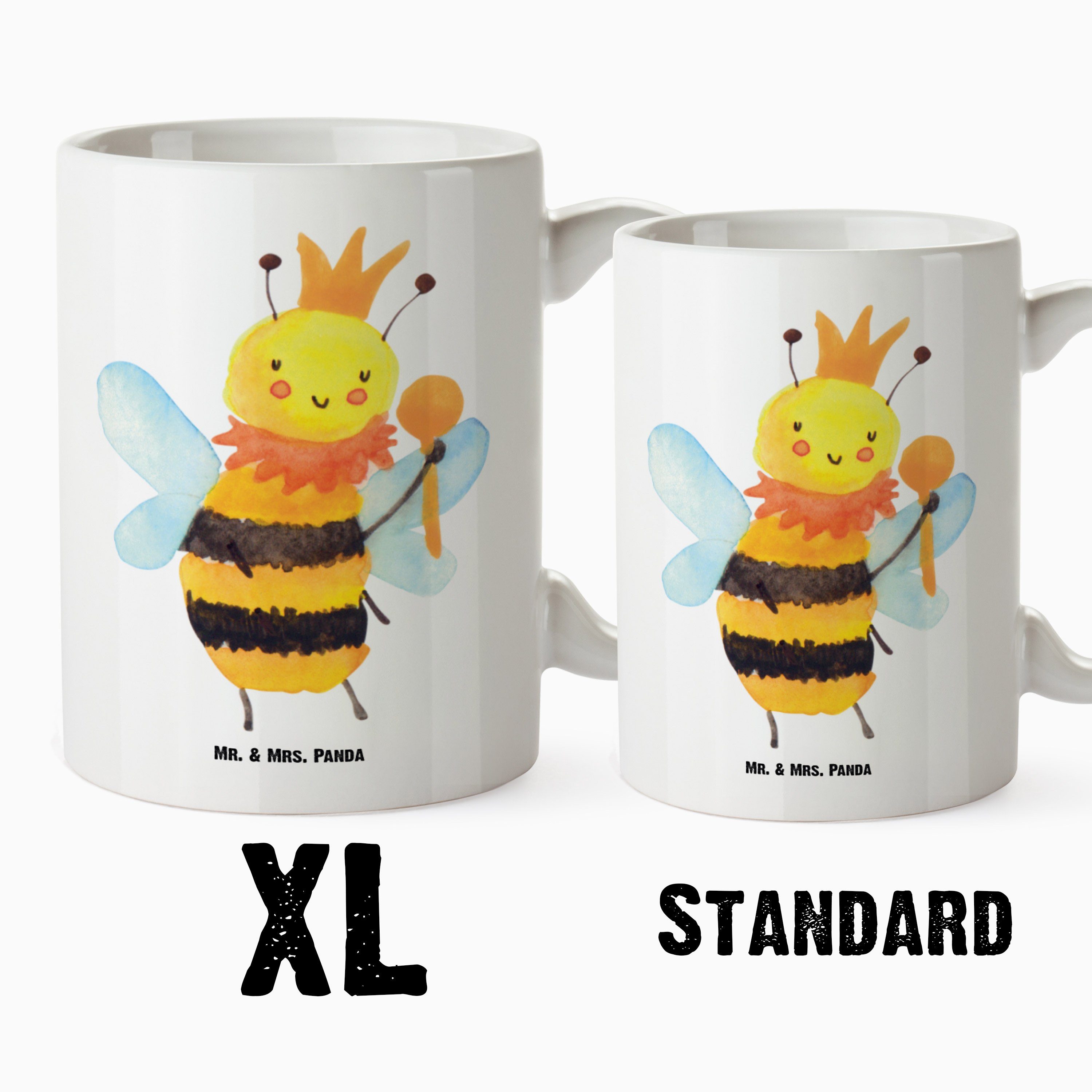 Mr. & Mrs. Panda - Weiß XL Tasse spülm, Jumbo Geschenk, Teetasse, König Tasse Biene Wespe, XL - Tasse, Keramik