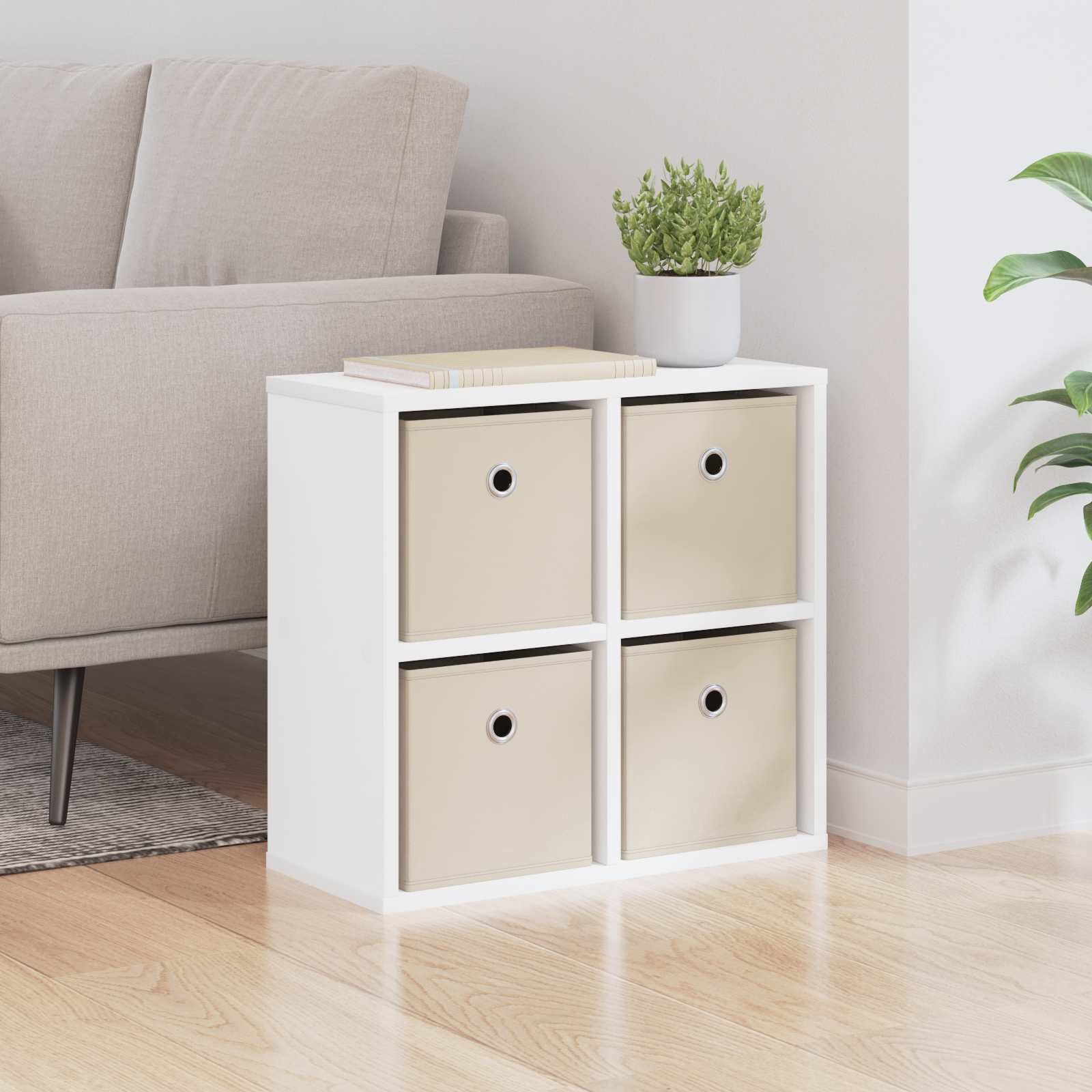 vidaXL Sideboard vidaXL Sideboard Weiß 49,5 x 22 x 47 cm