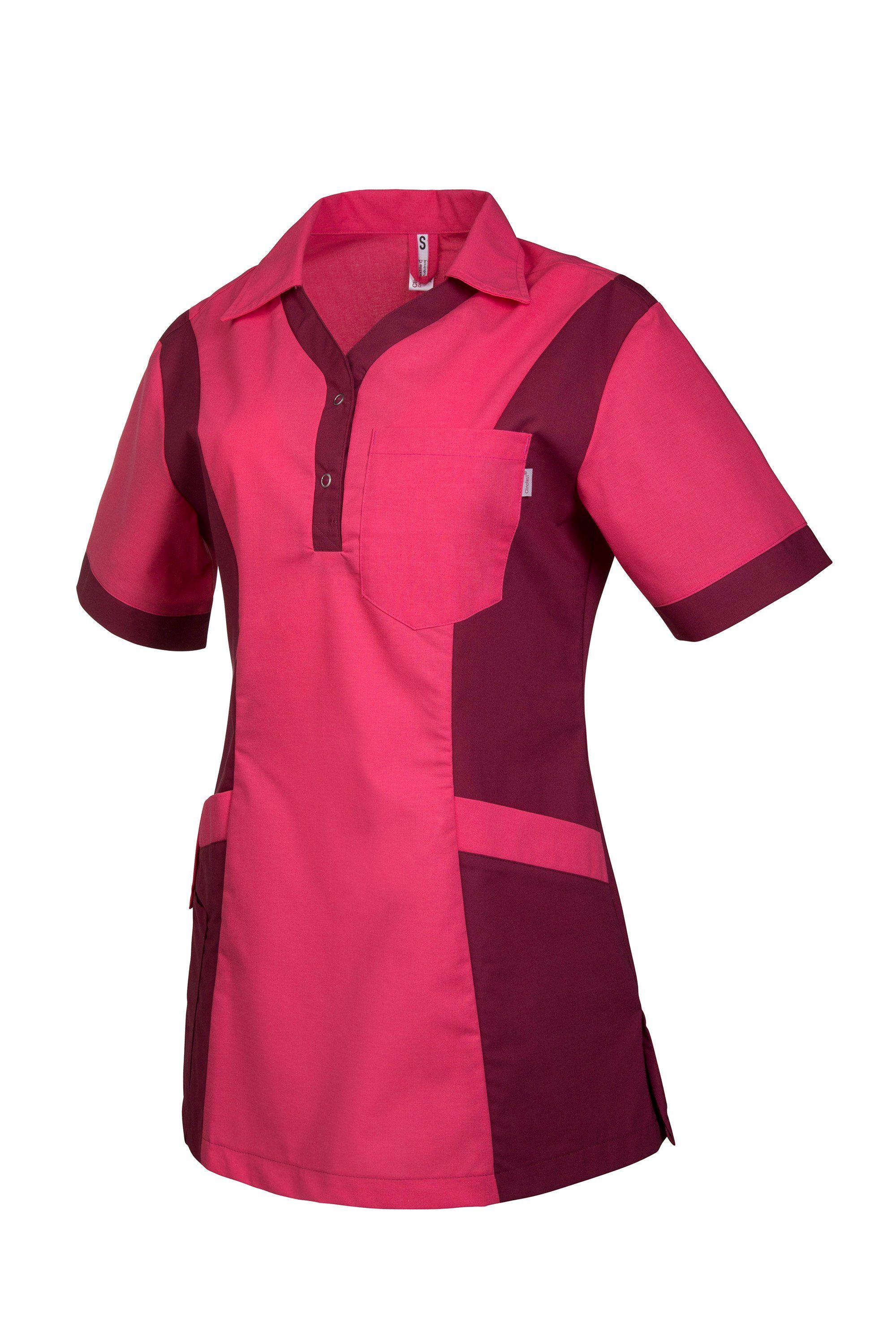 Clinotest Funktionsbluse Damenkasack "Julia", Schlupfkasack/Pflegekasack, verschiedene Farben Rosita/Brombeer