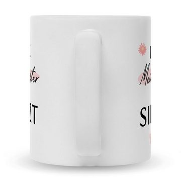 GRAVURZEILE Tasse mit Spruch - Ich liebe meine Schwester obwohl sie furzt, Keramik, Farbe: Weiß