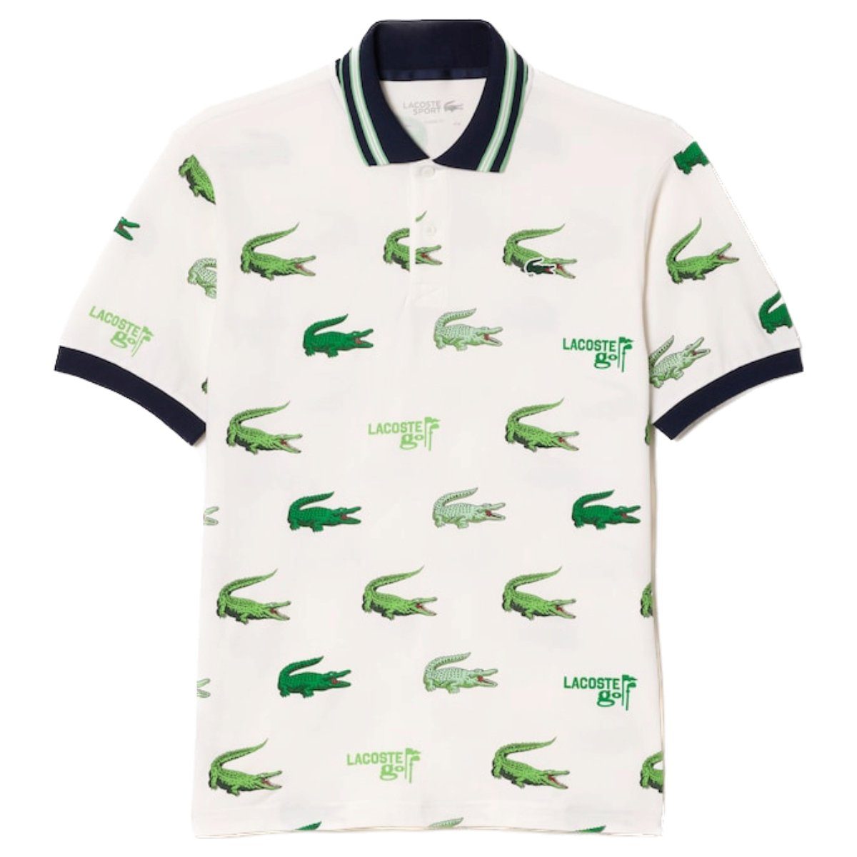 Lacoste Poloshirt Lacoste Logo Print Polo Weiss