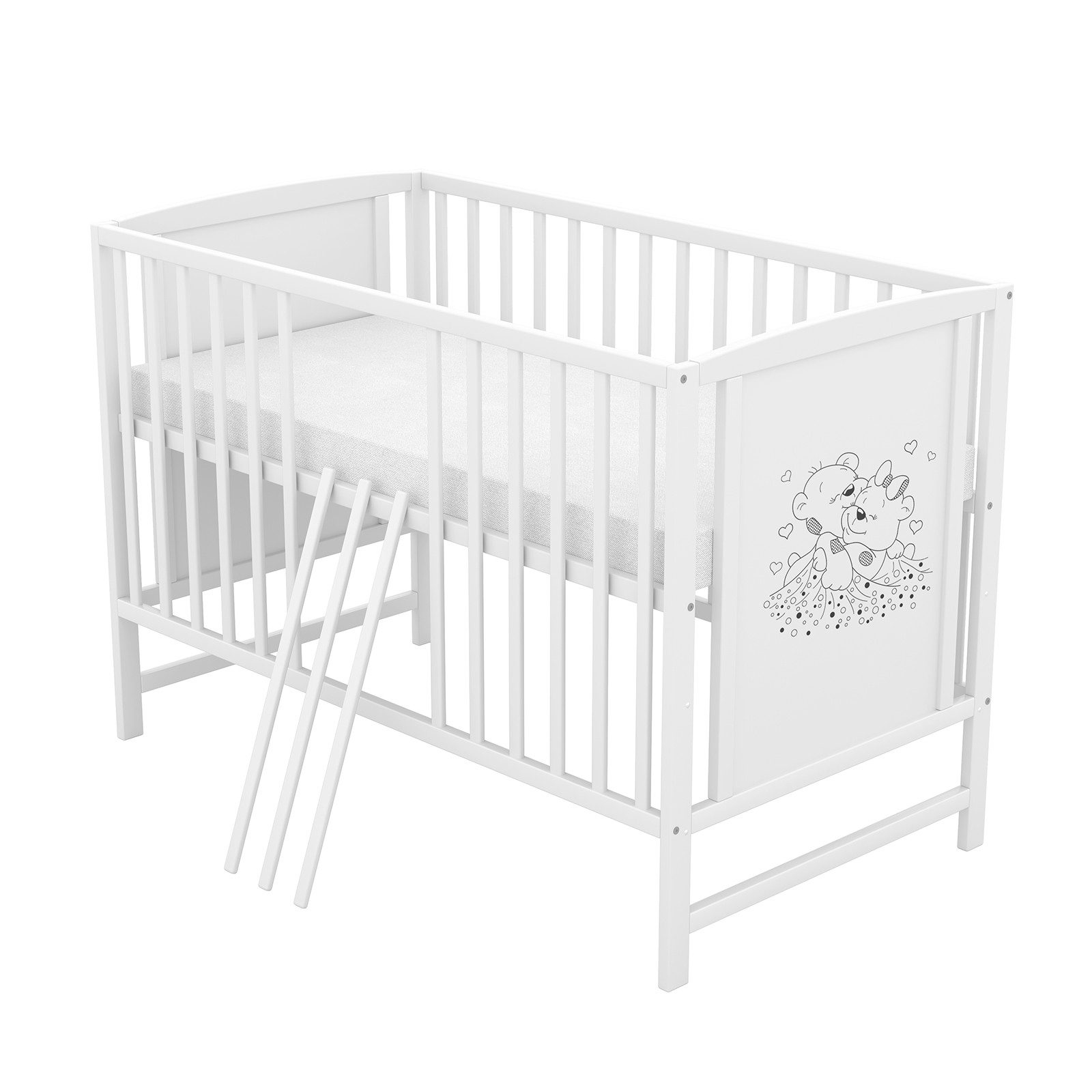 Baby-Delux Komplettbett Babybett Mia Komplettset, 10-tlg., Kinderbett 60x12 günstig online kaufen