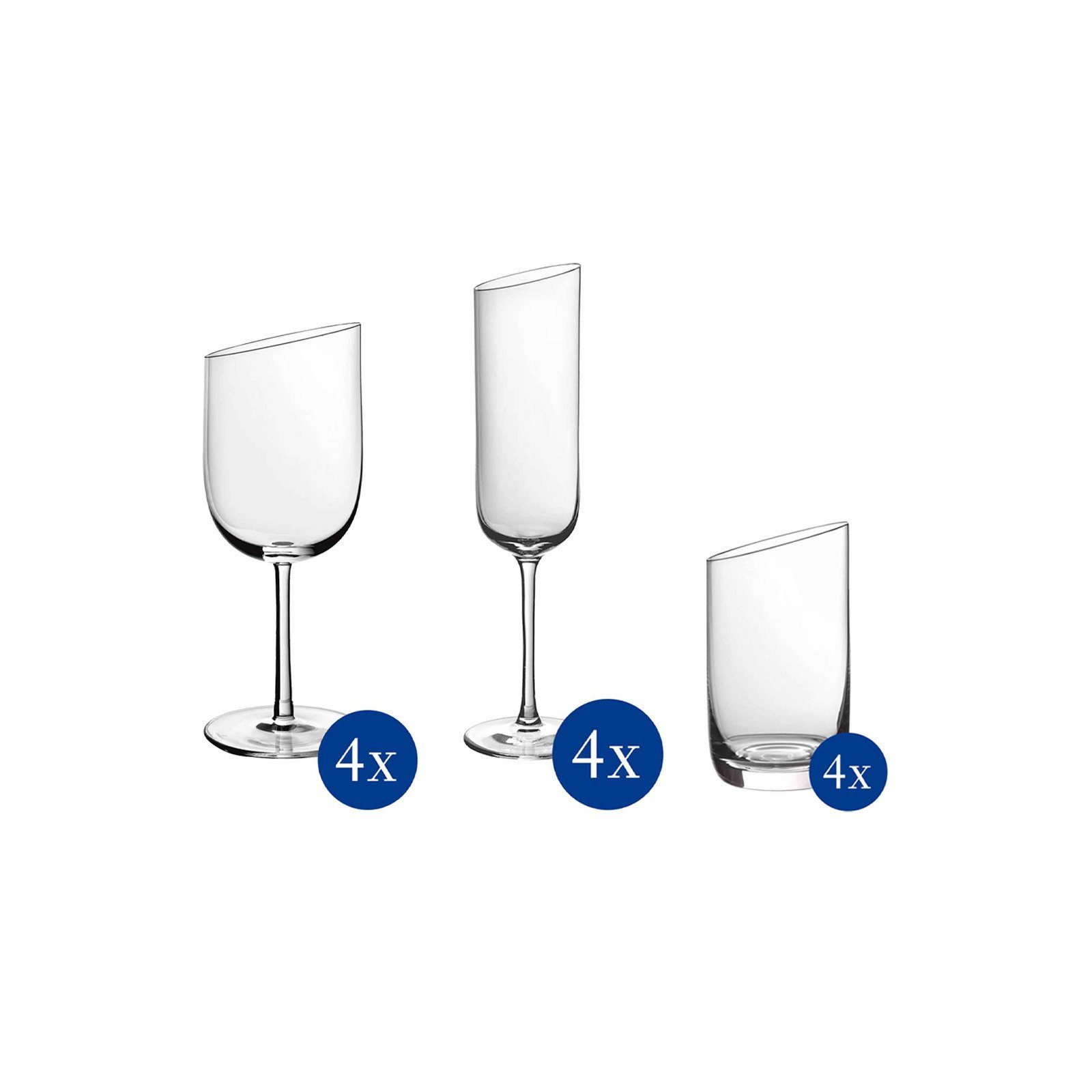 Villeroy & Boch Glas NewMoon Wein- und Sektgläser 12er Set, Glas