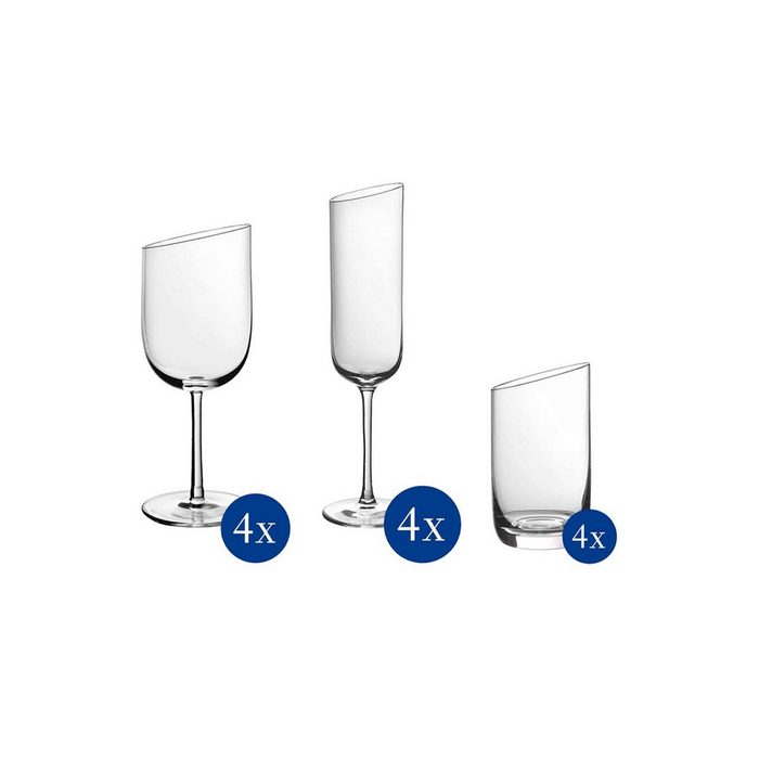 Villeroy & Boch Glas NewMoon Wein- und Sektgläser 12er Set Glas