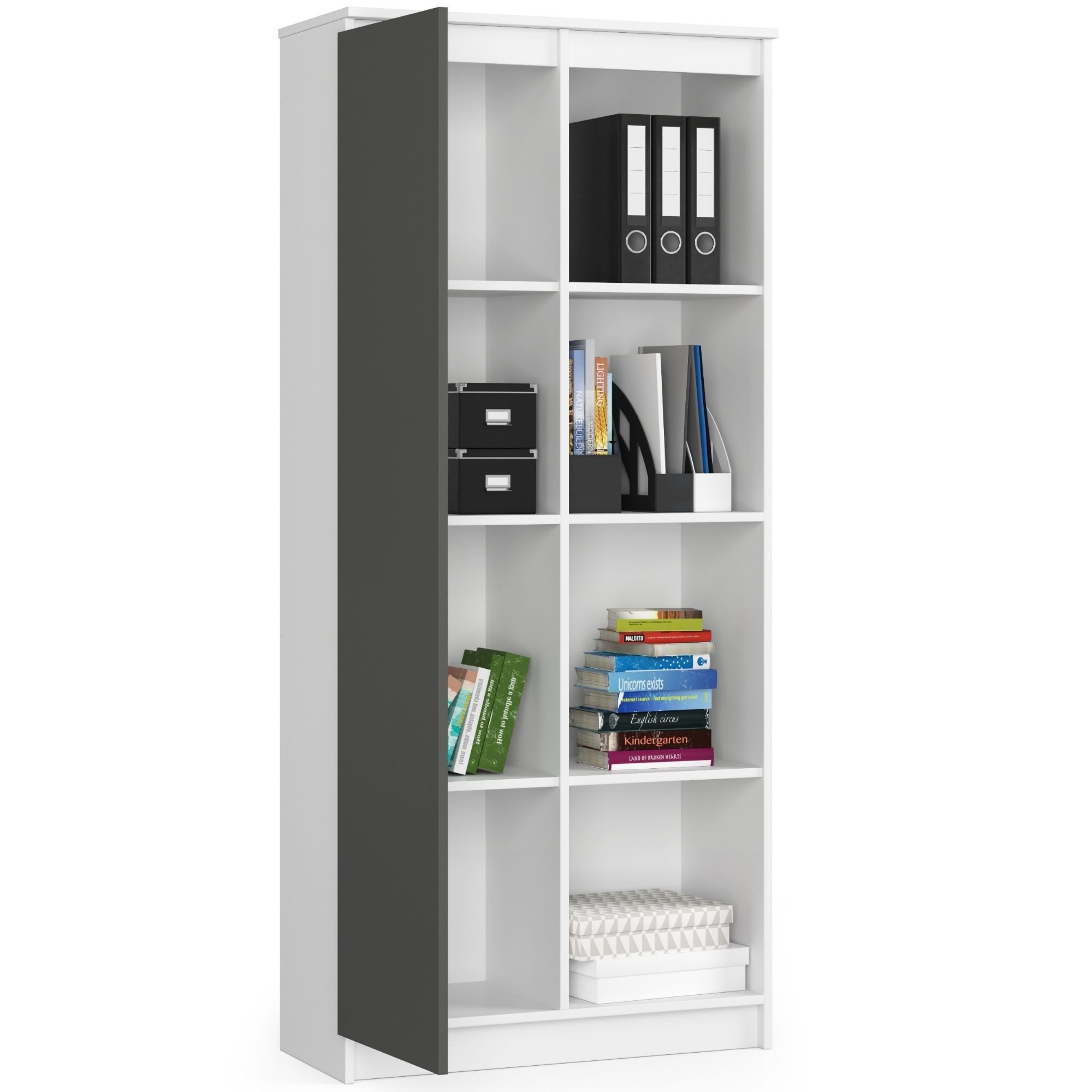 Raumhirsch Furniture Standregal Modernes Standregal 180x60x30 cm - Langlebige Qualität - Bücherregal, Praktisches Regal für jedes Zimmer – Langlebiges Laminat