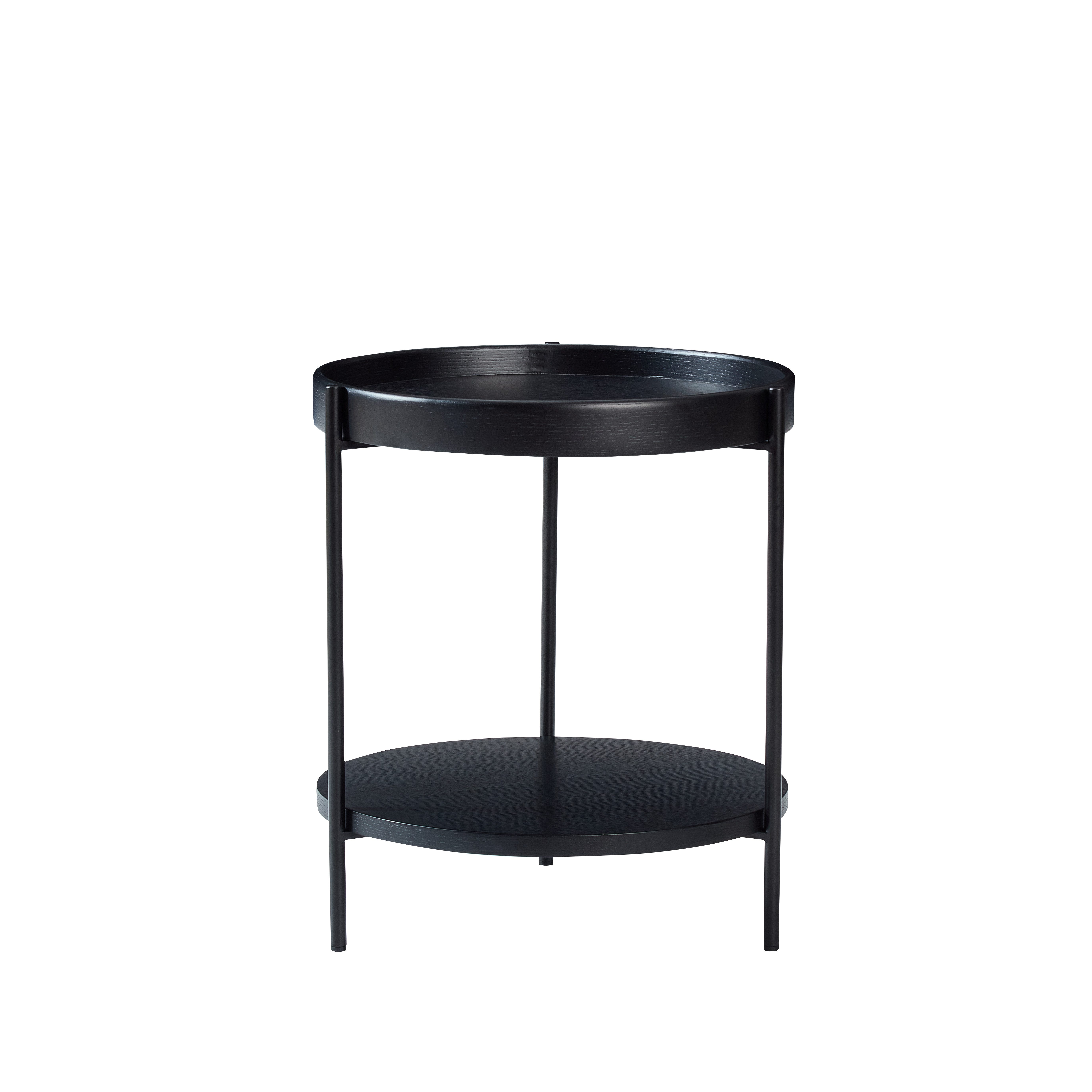 WILLIAMSPACE Couchtisch Ditto Beistelltisch, 2 Ebenen, Massivholz, modern Design (1 St), Maße ca.: B44 x T44 x H48 cm