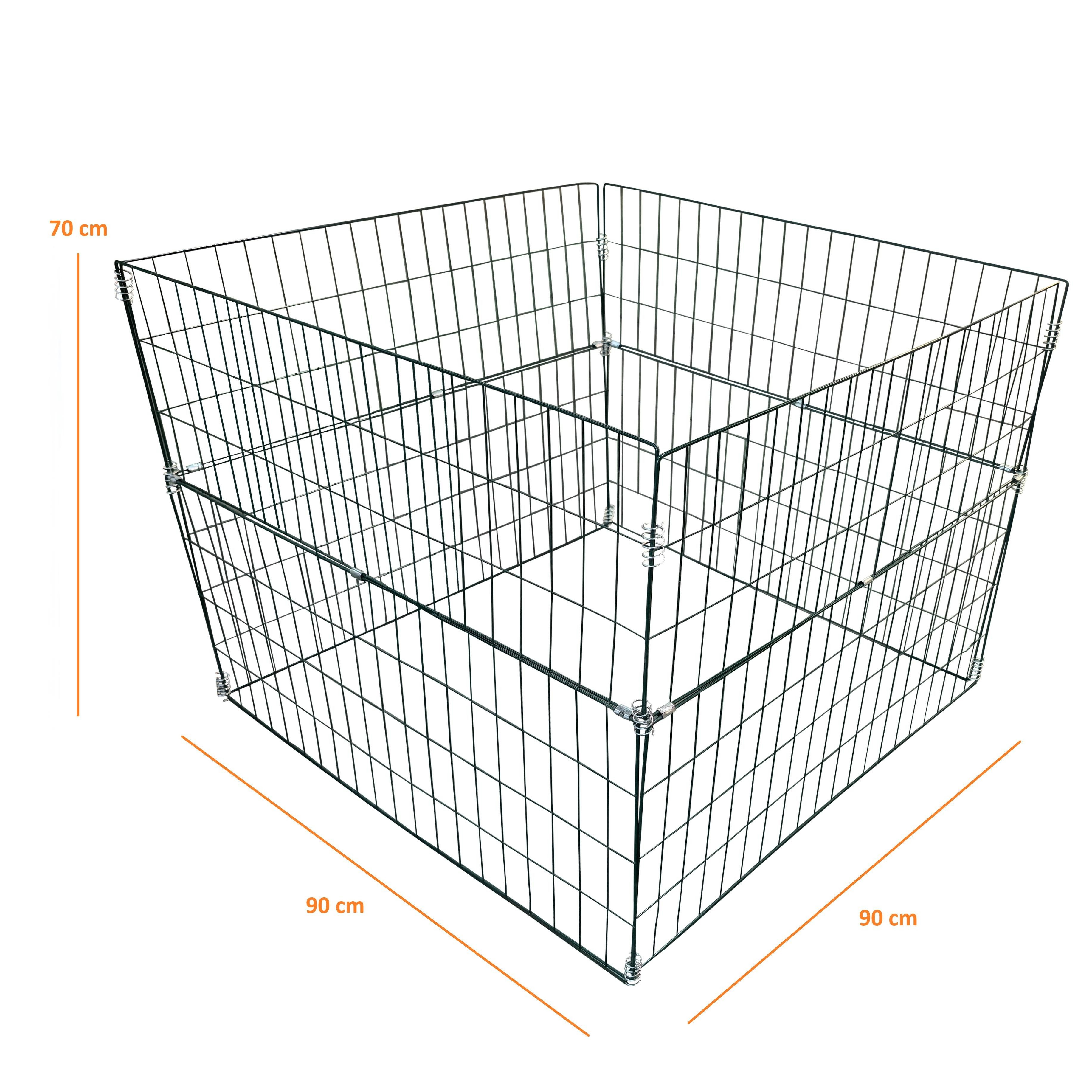 ESTEXO Komposter Metall Gartenkomposter 90x90x70 cm Drahtkomposter Metallgitter Grün