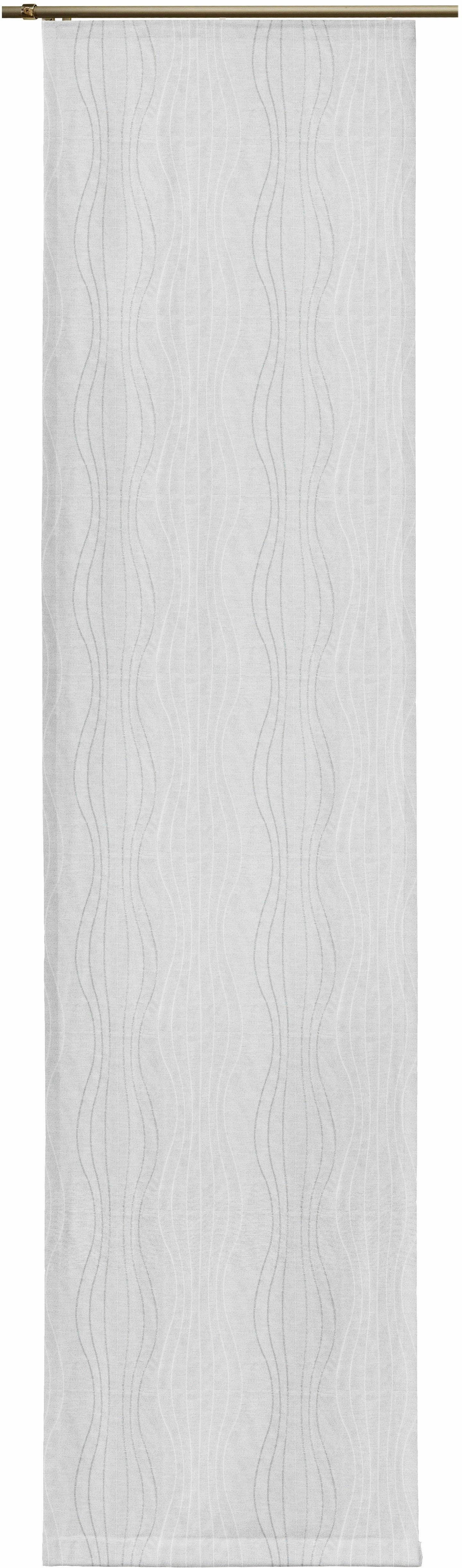 Wirth Schiebegardine Riccia (1 St), Klettband, blickdicht, Jacquard, inkl. Beschwerungsstange