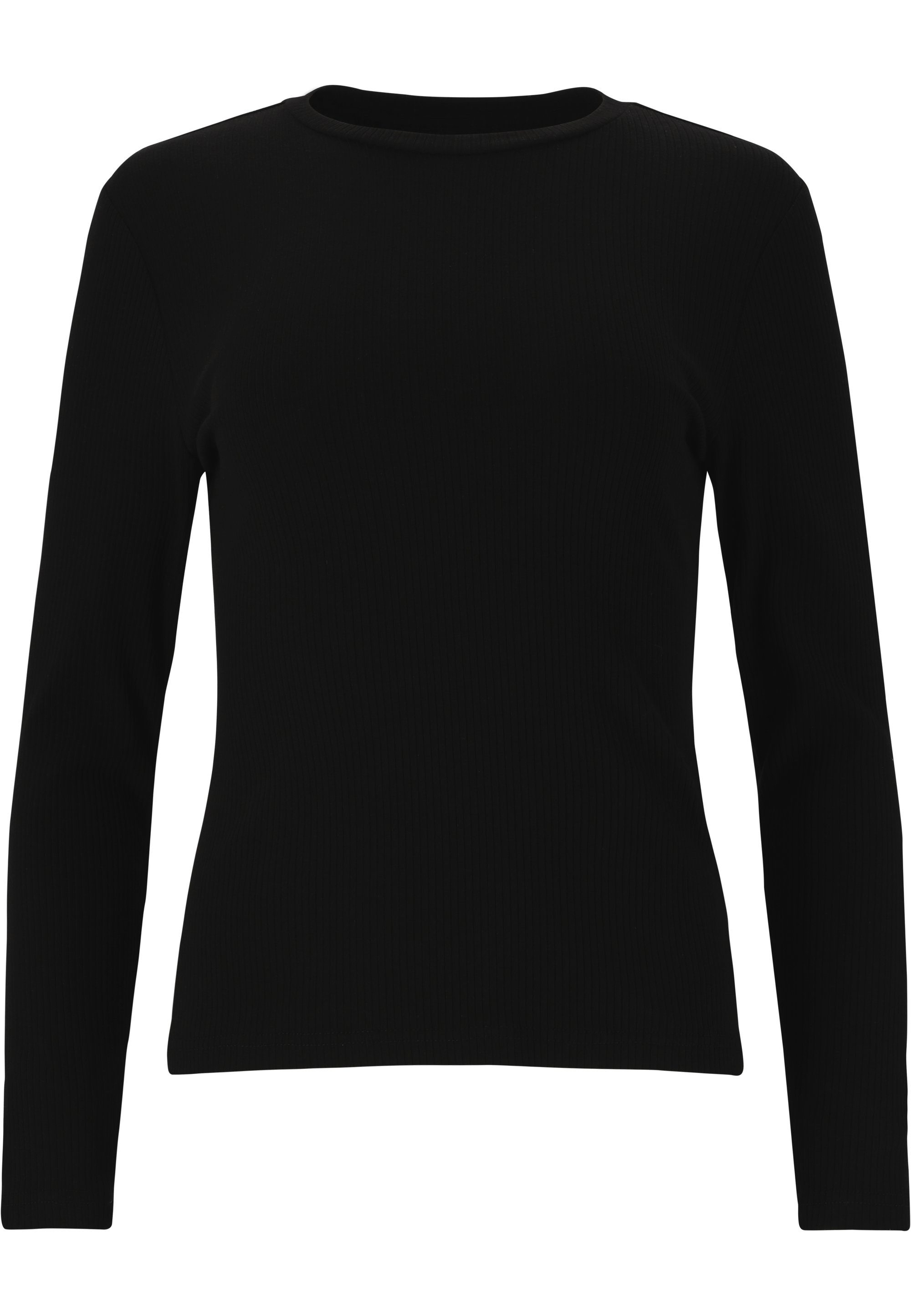 Eigenschaften feuchtigkeitsregulierenden Langarmshirt mit ATHLECIA schwarz (1-tlg) und Lankae 4-Wege-Stretch