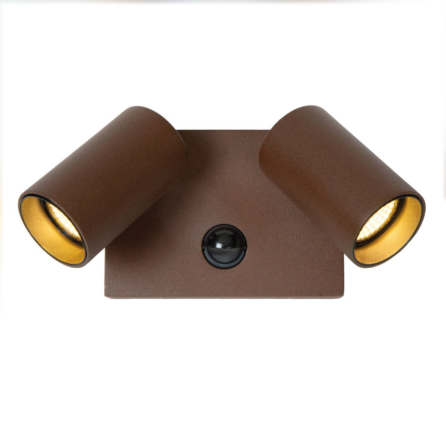 Licht-Erlebnisse Deckenstrahler CIDE, LED fest integriert, LED Aluminium Bewegungsmelder verstellbar IP65 Rostbraun 650 lm