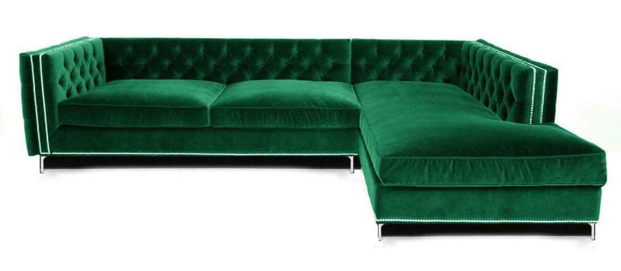 JVmoebel Ecksofa Luxriöse Blaue L-Form Couch modernes Ecksofa Polstermöbel Neu, Made in Europe Grün