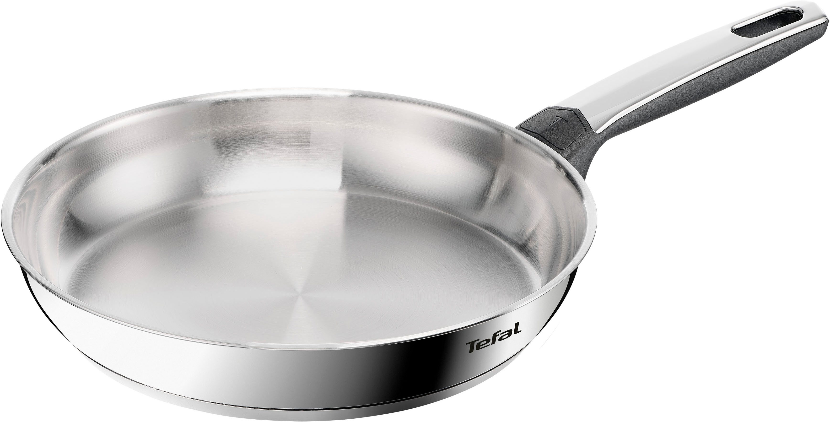Tefal Bratpfanne Emotion+, Edelstahl (1-tlg), Premium Edelstahl, Induktion, spülmaschinenfest, hochglanzpoliert