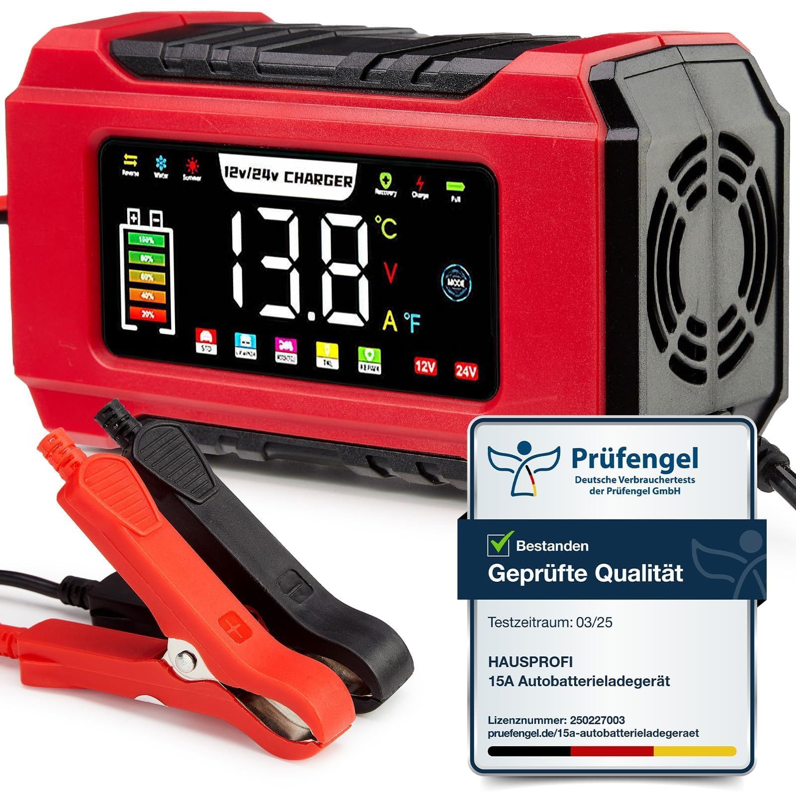 Hausprofi Autobatterie Ladegerät 15A/6A (2 Modelle), Reparatur & Erhaltung Autobatterie-Ladegerät
