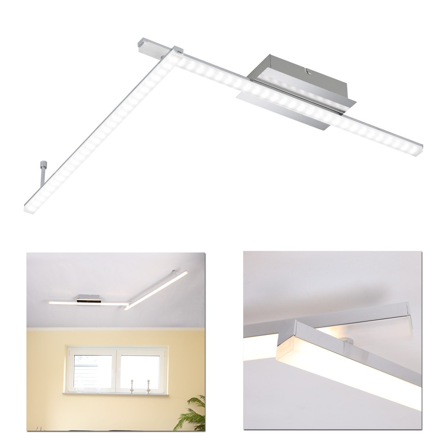 Home4Living LED Deckenleuchte Deckenlampe modern 2-flammig, günstig online kaufen