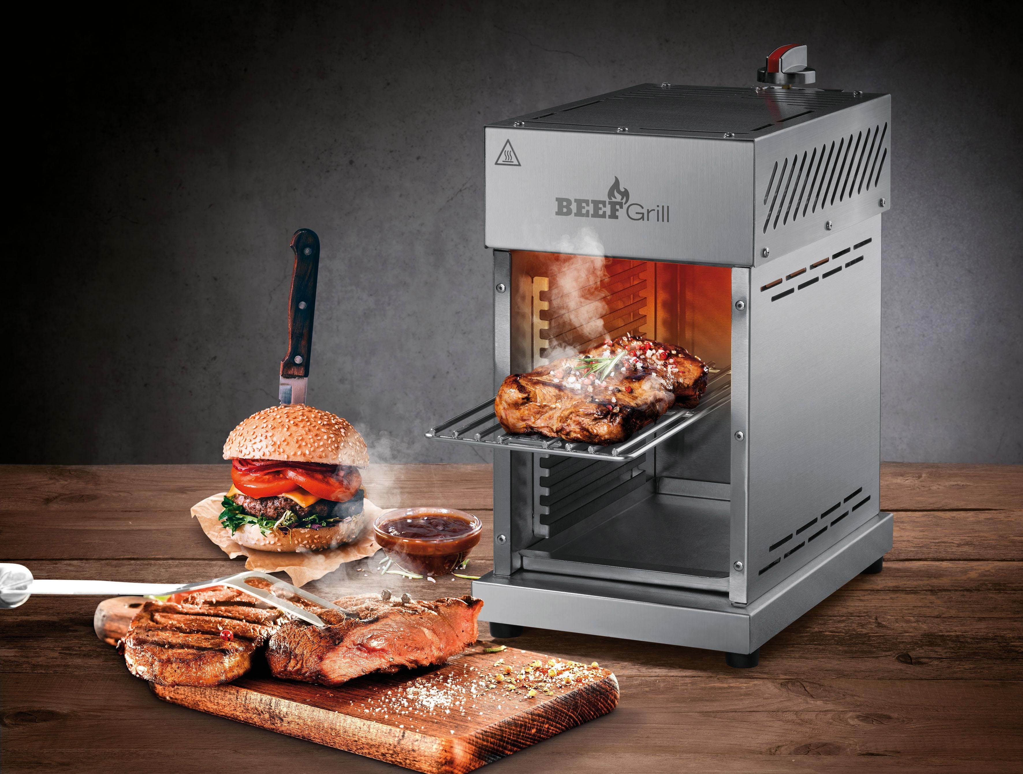 Gourmetmaxx Gasgrill Beef Maker 6 Tlg Oberhitze Gasgrill Mit Edelstahlgehause Online Kaufen Otto