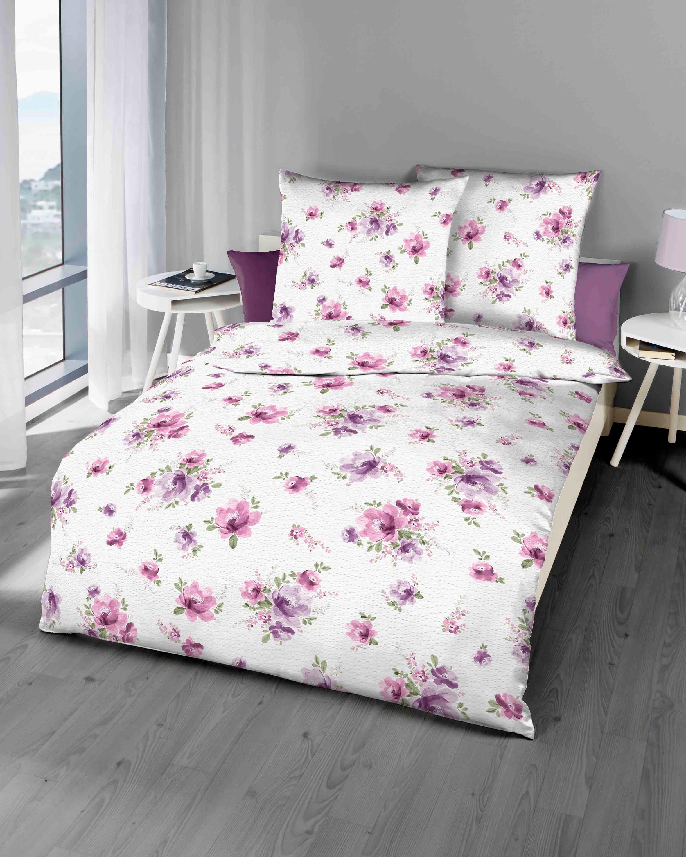 Wendebettwäsche »Rosalie«, , mit Rosen bedruckt Wendebettwäsche »Rosalie«, , mit Rosen bedruckt