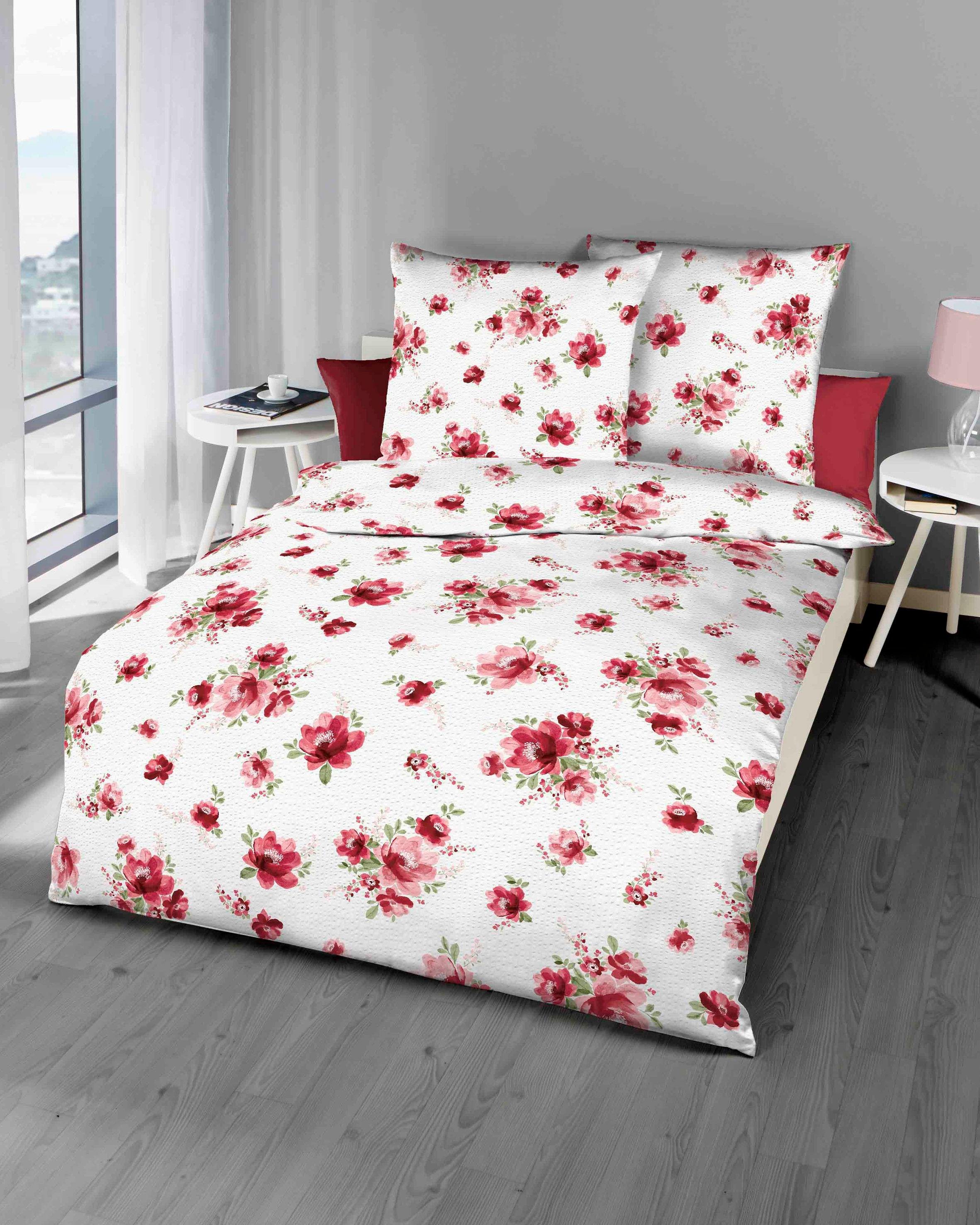 Wendebettwäsche »Rosalie«, , mit Rosen bedruckt Wendebettwäsche »Rosalie«, , mit Rosen bedruckt