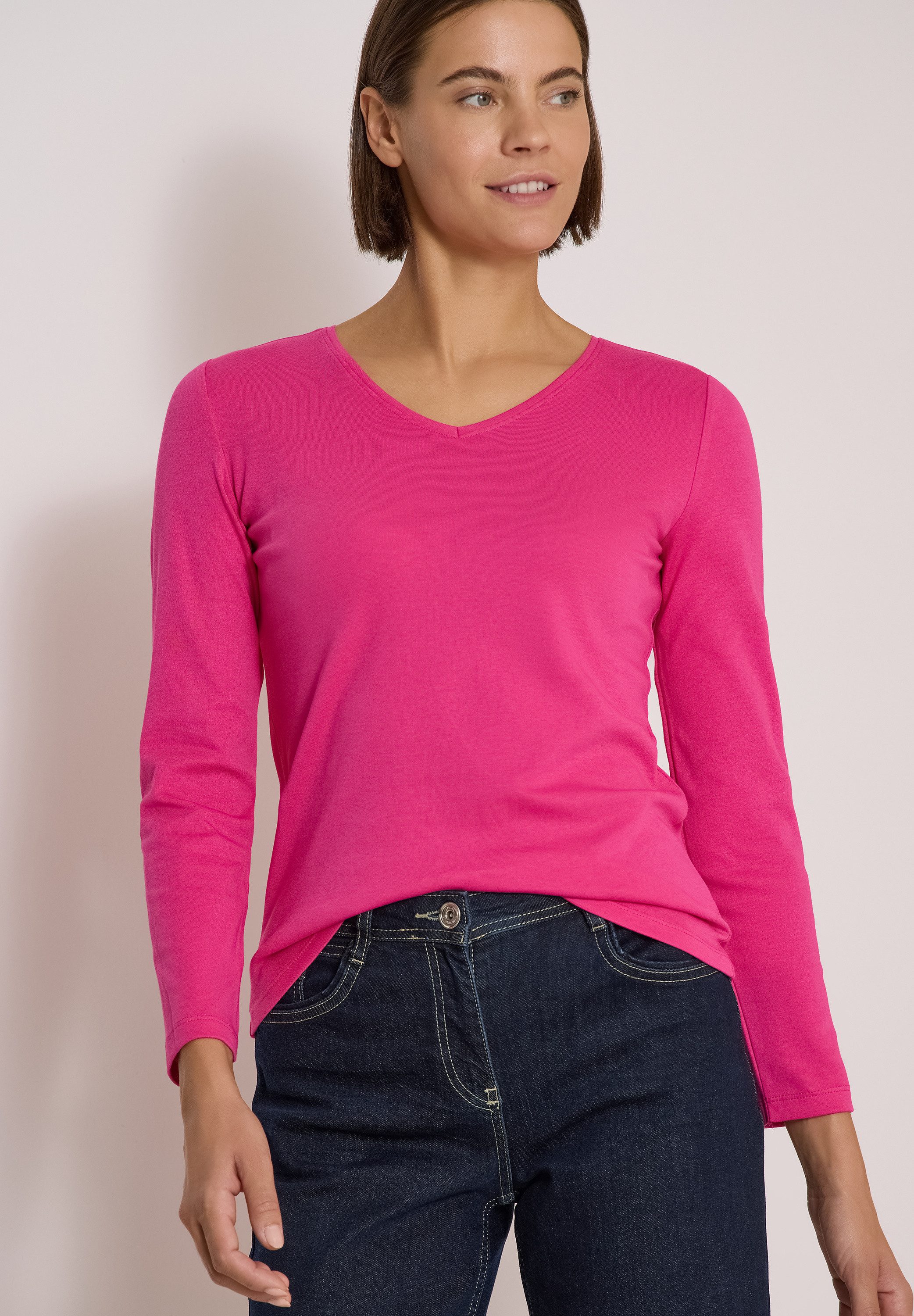 CECIL Langarmshirt aus reiner Baumwolle