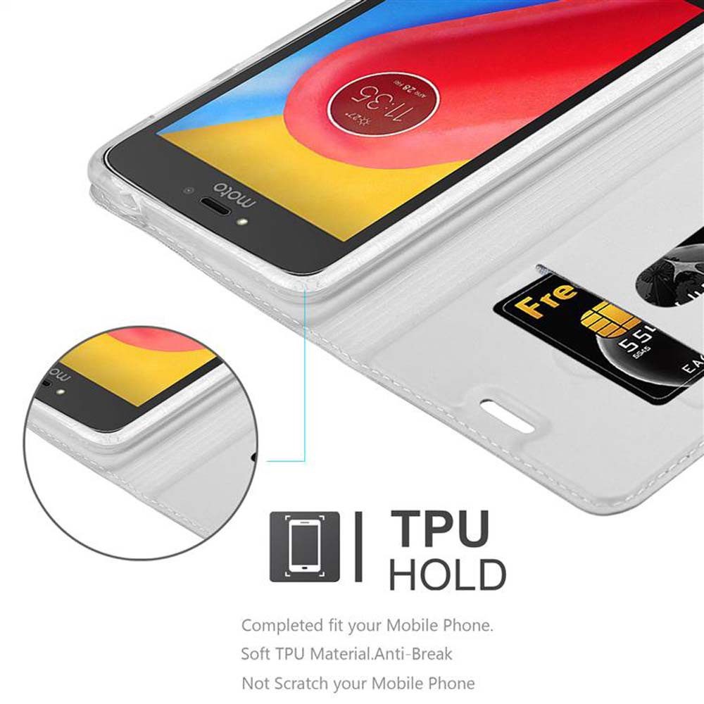 Cadorabo Handyhülle für Motorola MOTO C Hülle Motorola MOTO C, Schutzhülle Hülle mit Standfunktion, Magnetverschluss und Kartenfach