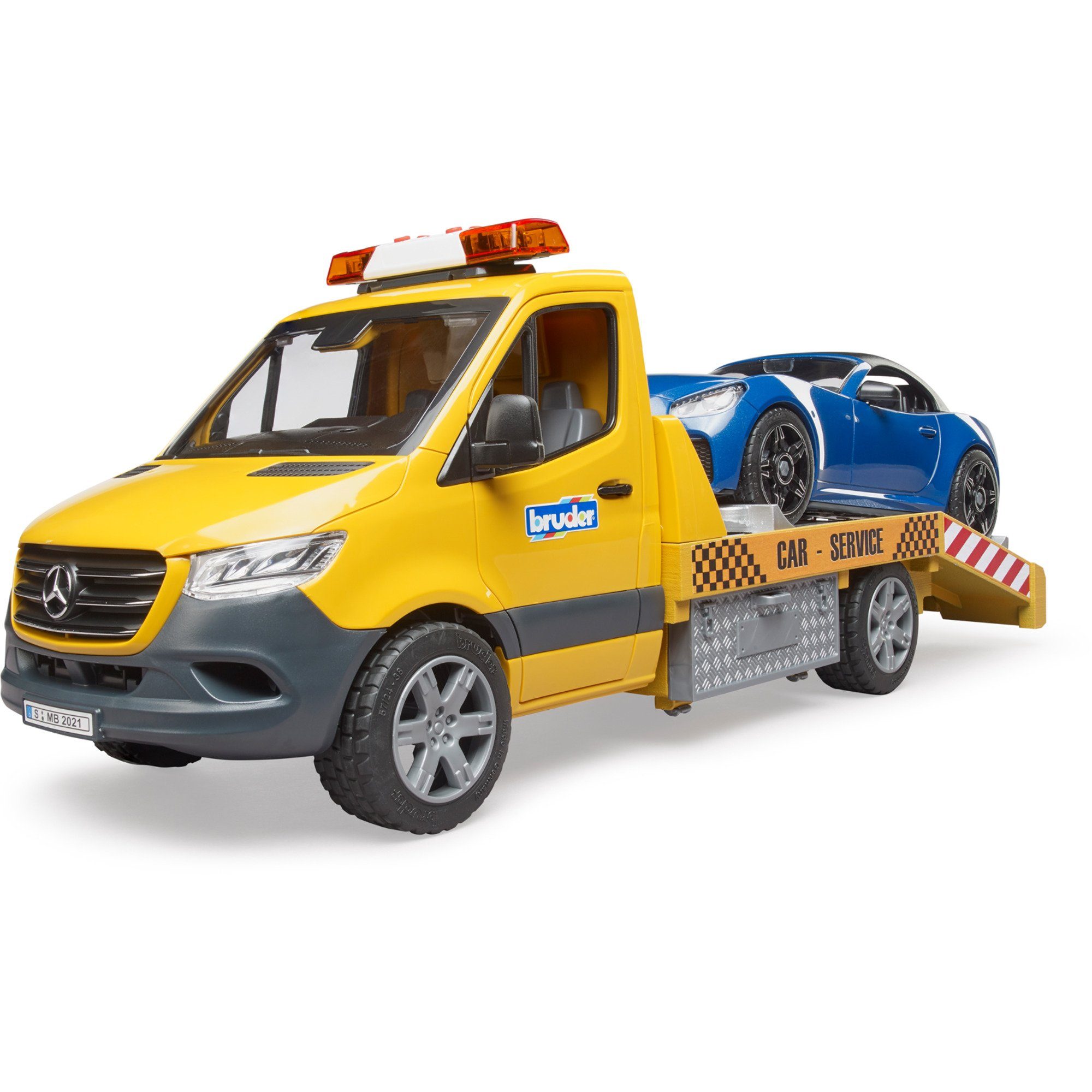 Bruder® Spielzeug-LKW bruder MB Sprinter Autotransporter mit Light &