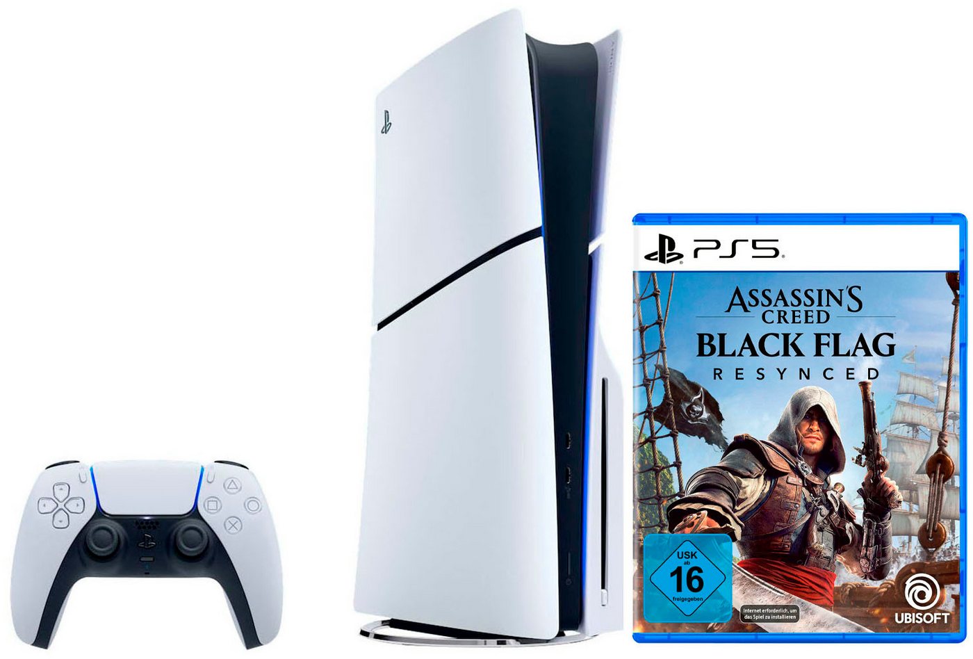 PlayStation 5 PS5 Disk Edition (Slim) inkl. Assassin’s Creed Black Flag Resynced 1TB