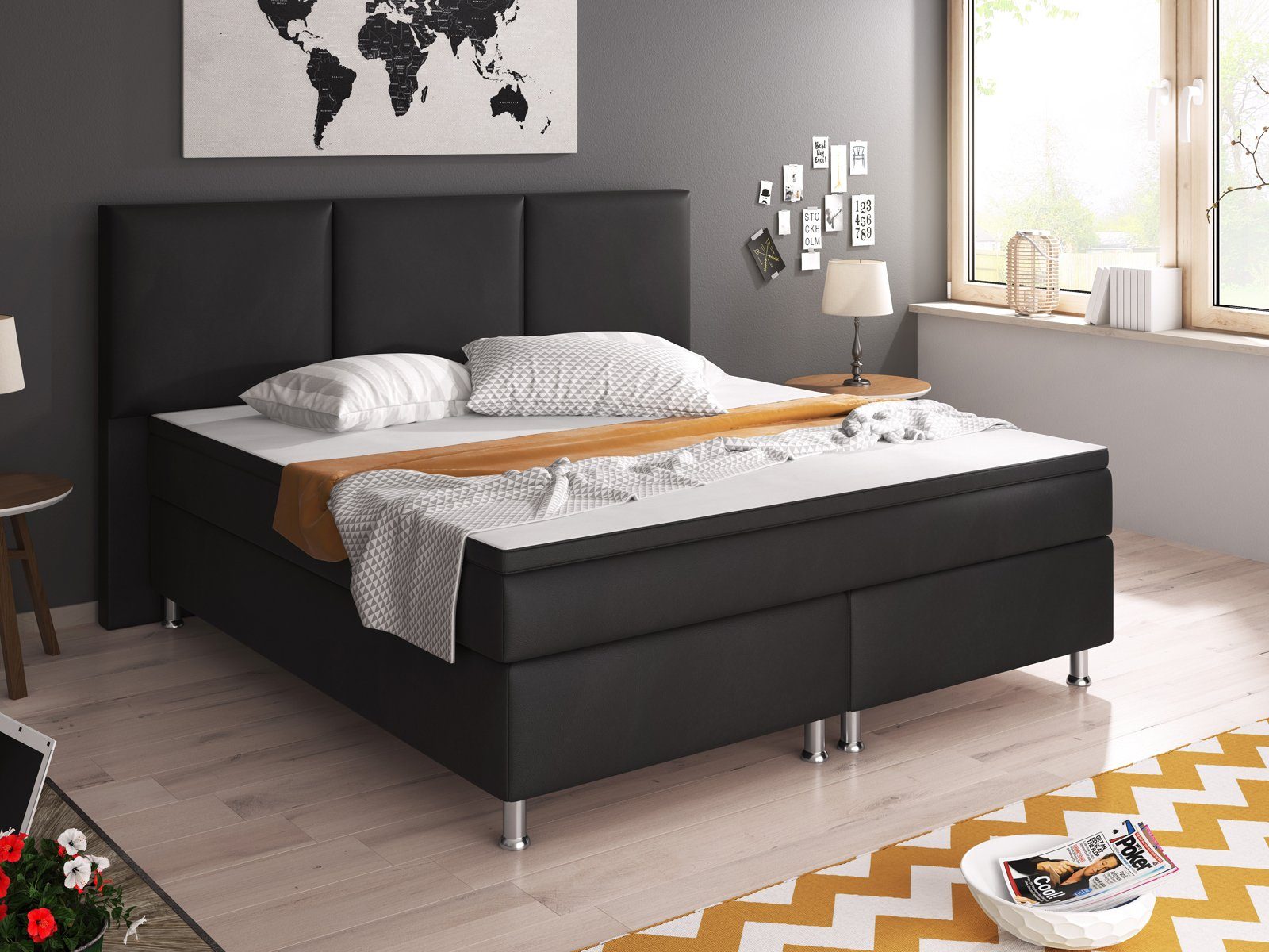 inter Boxspringbett Boxspringbett Oslo 180x200 cm günstig online kaufen
