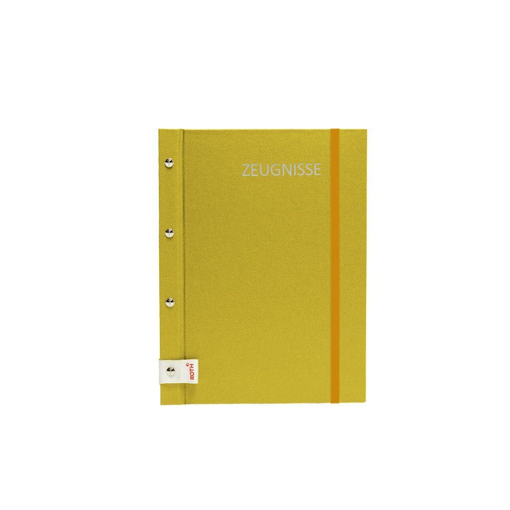 Organisationsmappe ROTH Zeugnismappe Metallium mit Buchschrauben, gold