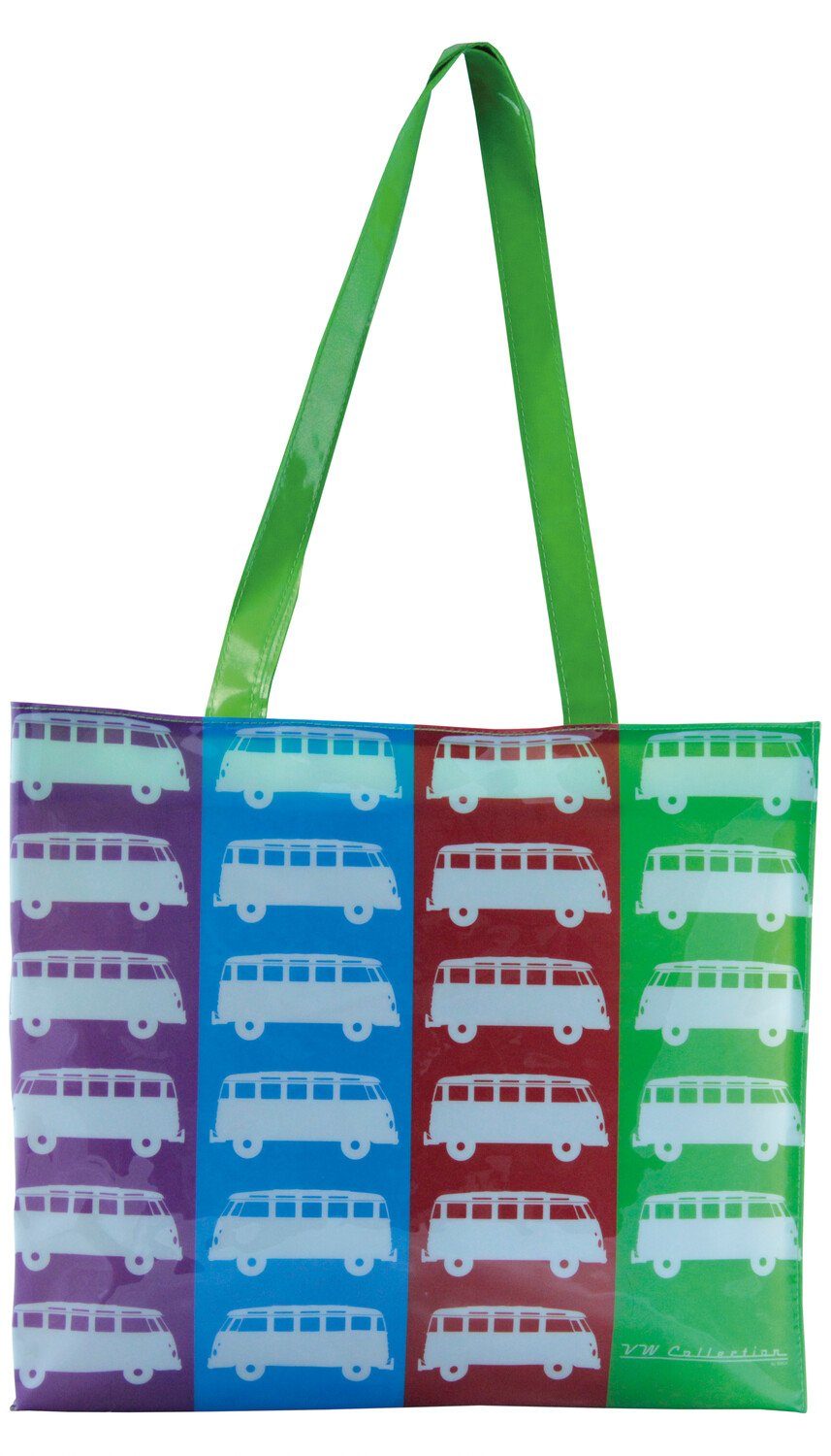 VW Collection by BRISA Einkaufsshopper Volkswagen Einkaufstasche, 16 l, im T1 Bulli Design Multicolor in bunten Farben