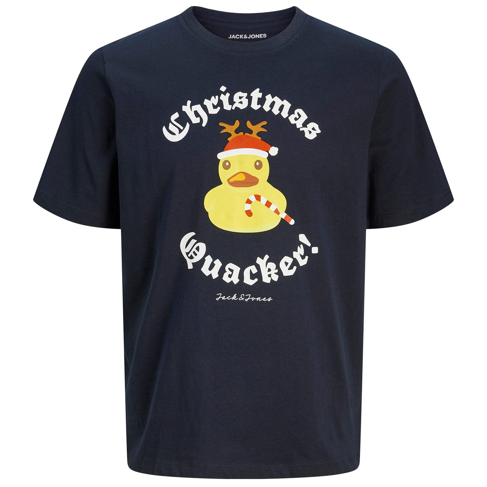 Jack & Jones Rundhalsshirt Jack&Jones Xmas T-Shirt XXL JJXMAS FUNNY navy