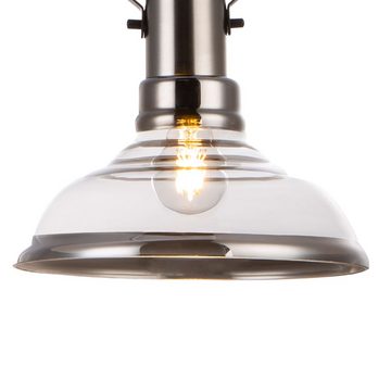 etc-shop LED Pendelleuchte, Leuchtmittel inklusive, Warmweiß, Farbwechsel, Glas Hänge Decken Lampe dimmbar FERNBEDIENUNG Retro Pendel