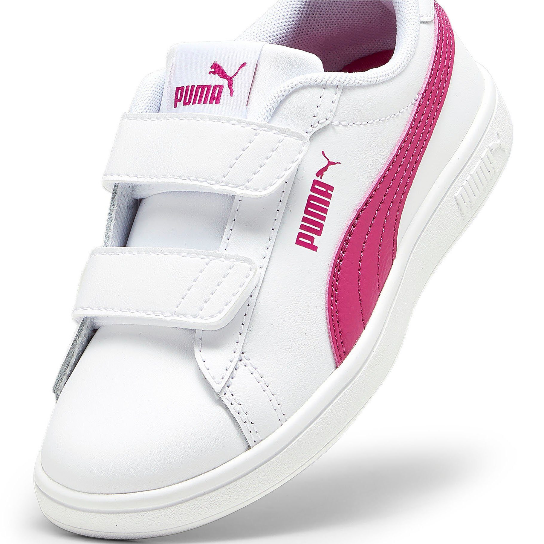 PUMA SMASH 3.0 L V White-Pinktastic mit PUMA Klettverschluss PS Sneaker