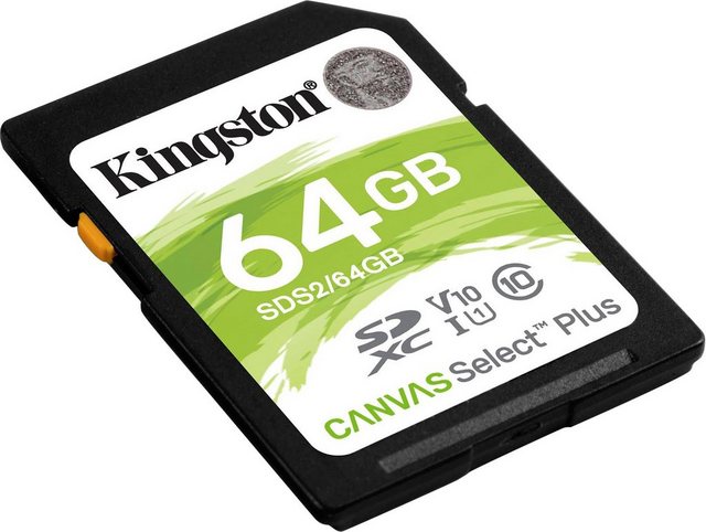 Kingston »Canvas Select Plus SD« Speicherkarte (64 GB, UHS Class 1)  - Onlineshop OTTO