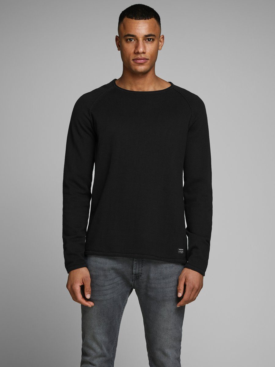 Jack & Jones Melange Strickpullover, Strickteil in regulärer Passform