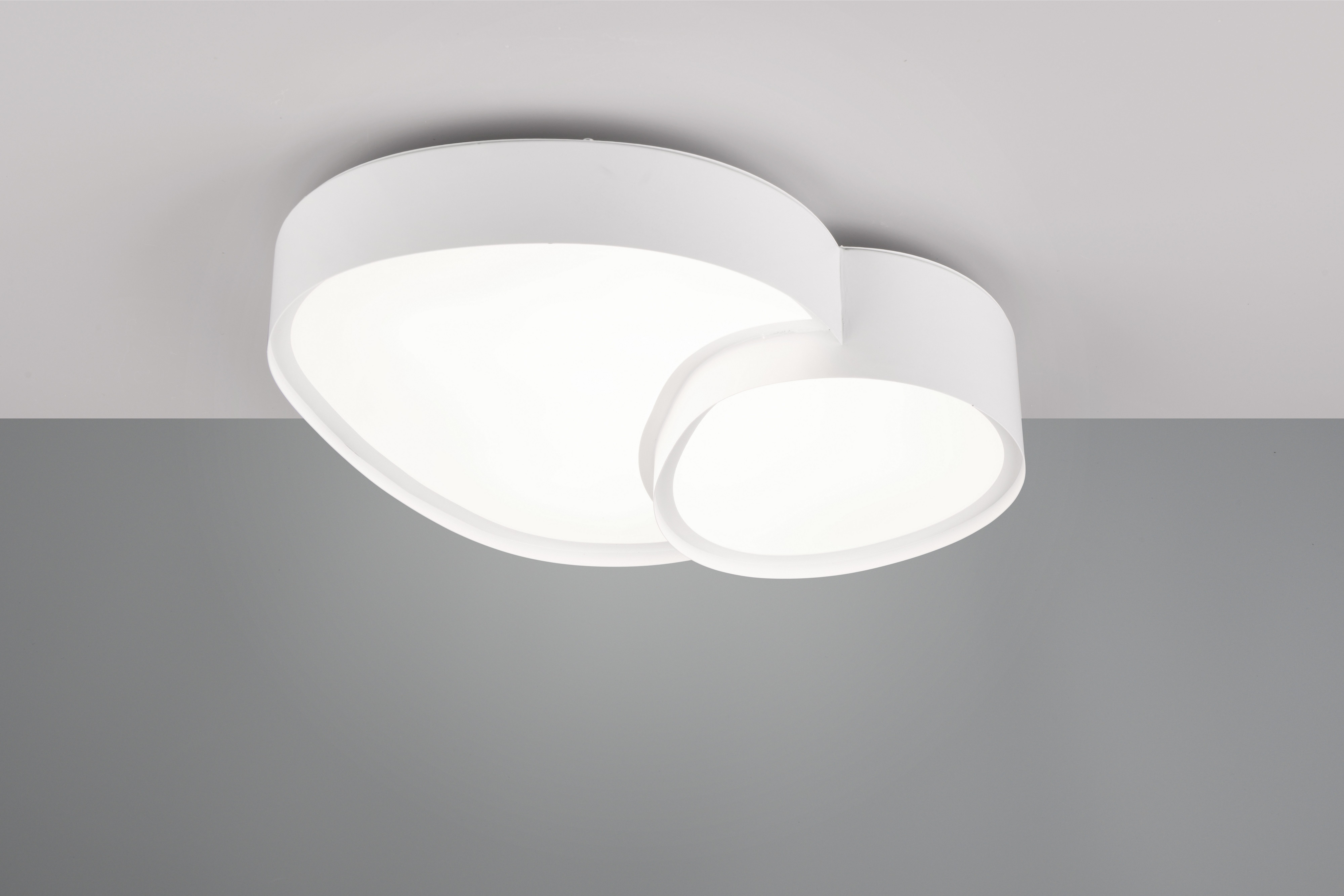 TRIO Leuchten LED Deckenleuchte RISE, LED Deckenlampe 21W 2400 Lumen warmweiß bis kaltweiß 2700-6500K, Dimmfunktion, LED fest integriert, warmweiß - kaltweiß, Fernbedienung dimmbar Memoryfunktion Nachtlicht CCT Lichtfarbe wählbar