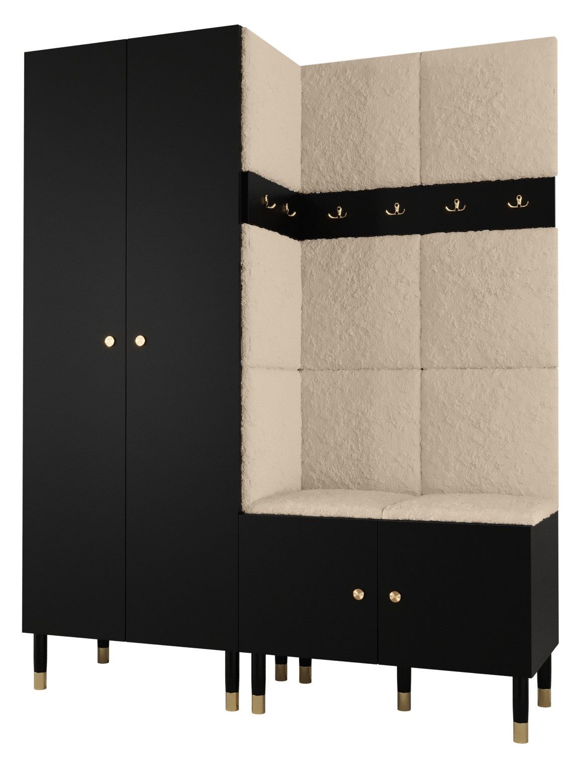 ABIKS MÖBEL Kompaktgarderobe PALERMO Set 2 günstig online kaufen