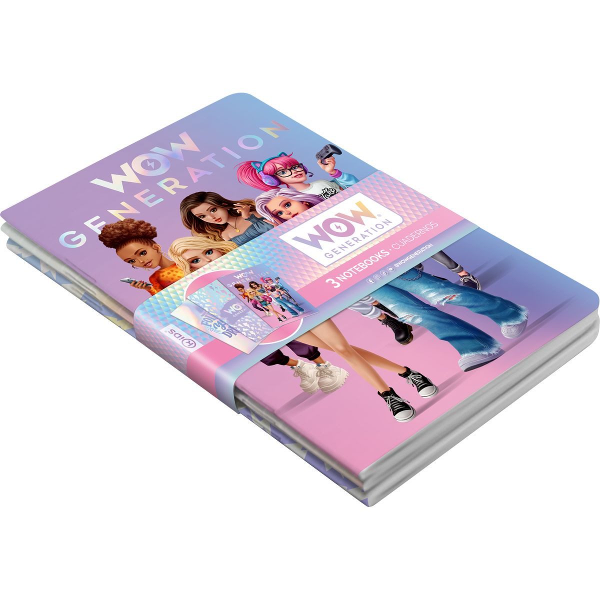 Kids Euroswan Notizbuch WOW GENERATION Notizbücher DIN A5 3 Stück