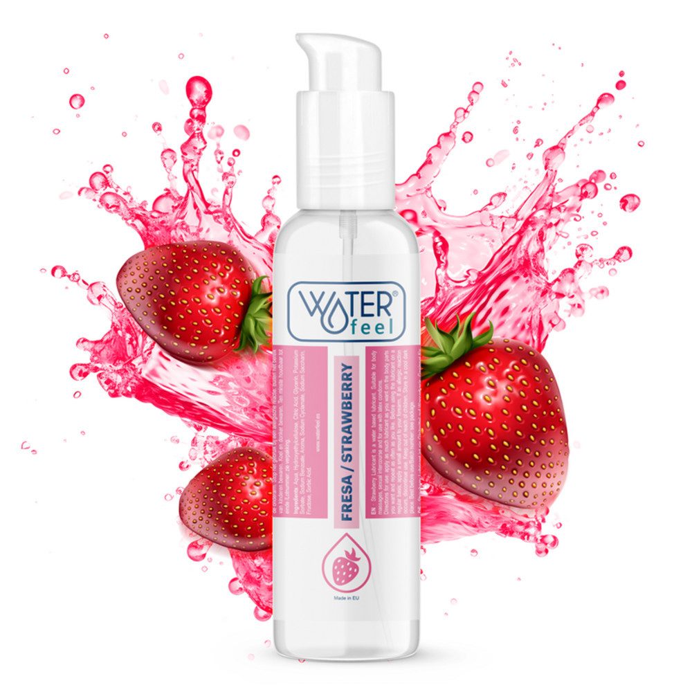 Gleit- und Massagegel 3in1 Gleitmittel Massage Oral Erdbeer Gel Wasser Kondomverträglich