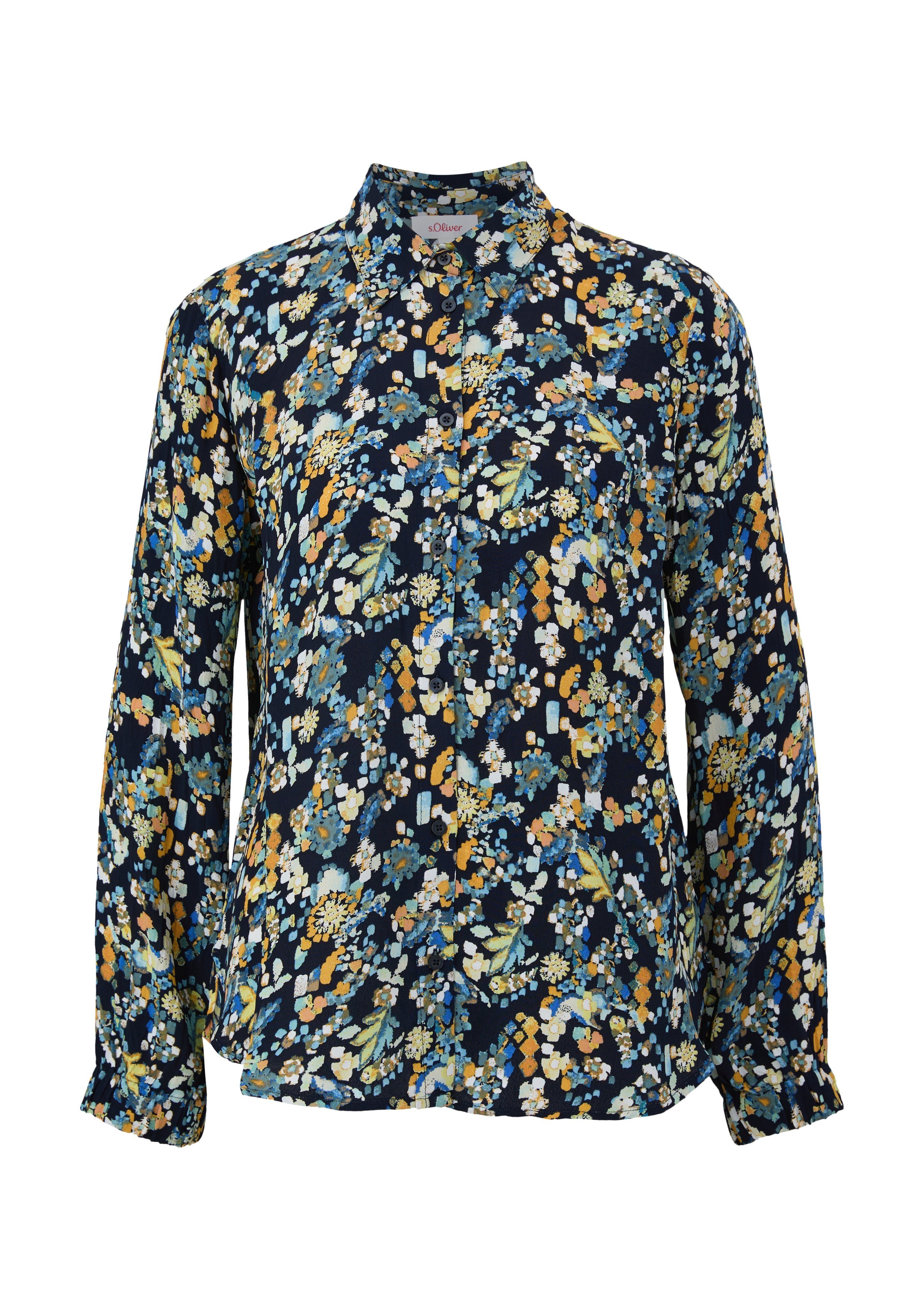 Klassische Bluse Bluse mit Crêpestruktur