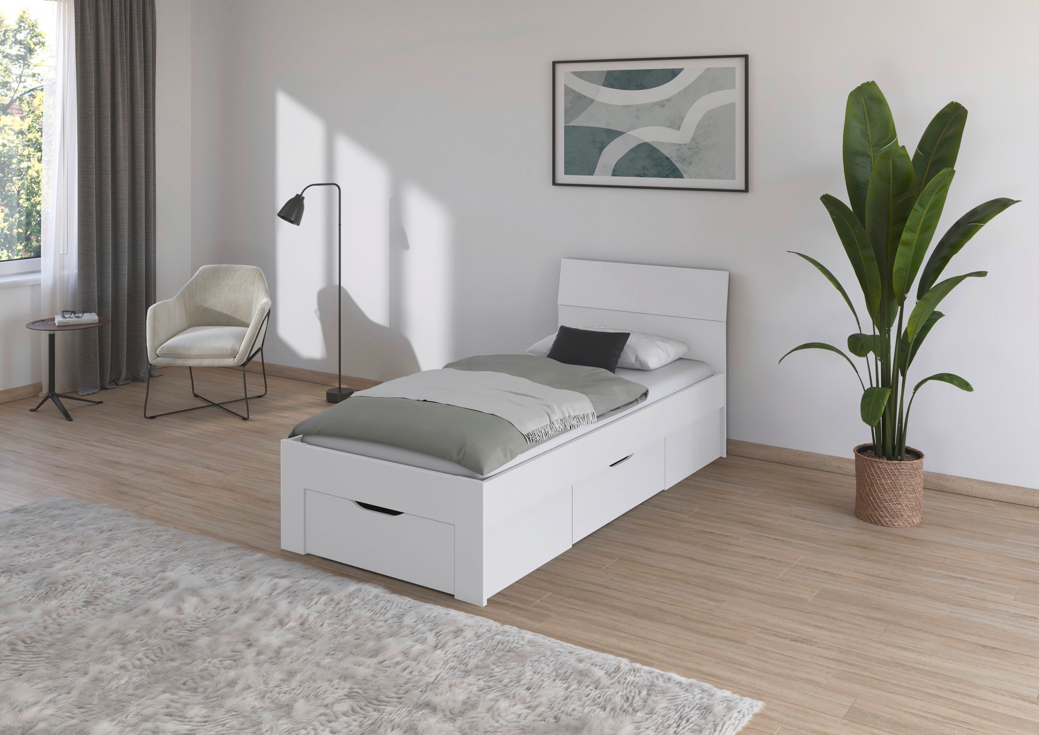 rauch Bett Einzelbett Doppelbett Stauraum FLEXX Breiten 90/140/180 cm, Einzelbett Doppelbett Stauraum FLEXX Breiten 90/140/180 cm – Bild 2 von 5