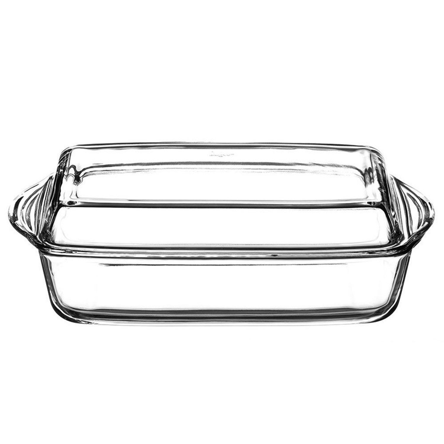Ambition Auflaufform Excellent Hitzebeständiges Gefäß mit Deckel 3,9L, Glas