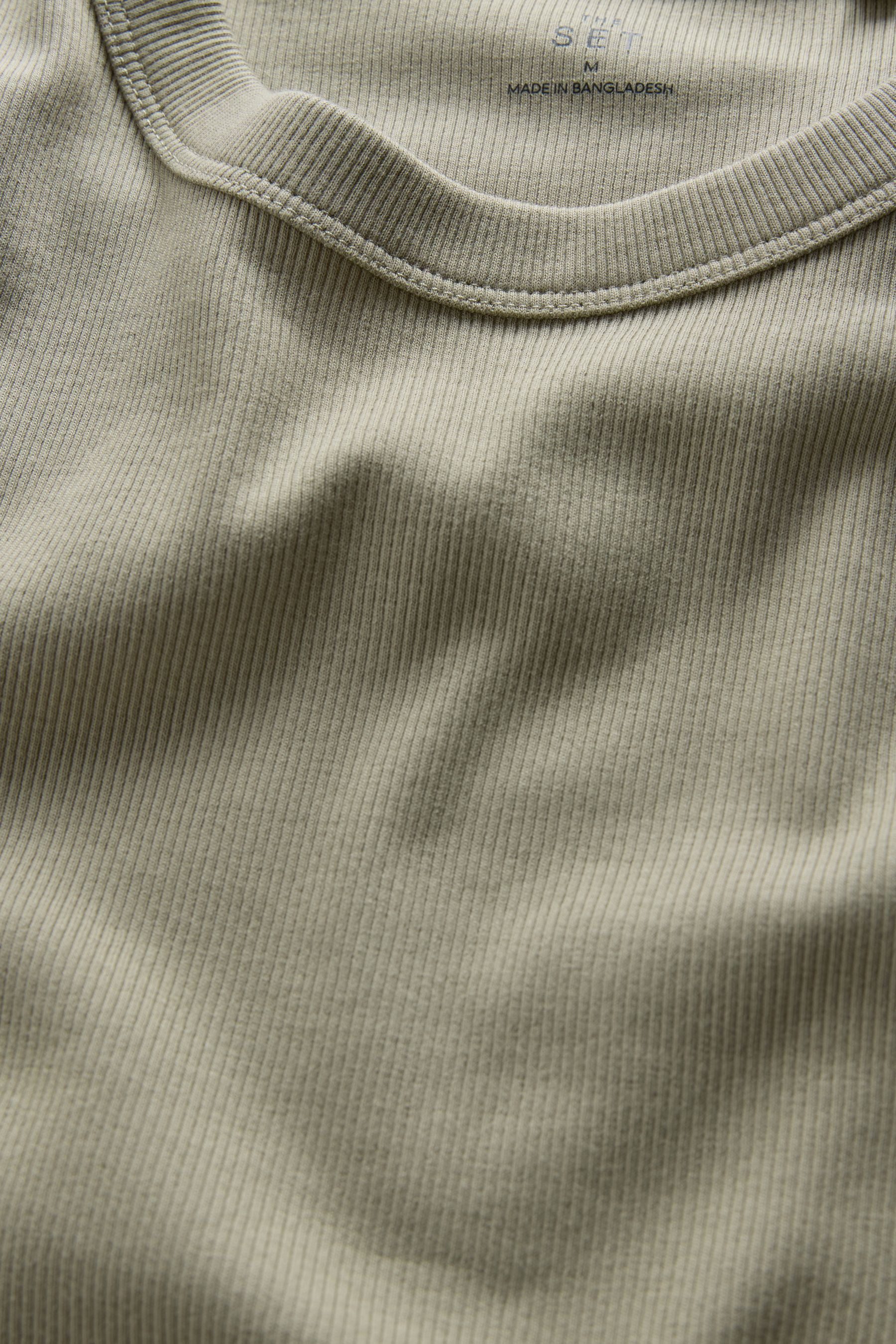 The Set Langarmshirt The Set Gerippte Langarmshirts, 4er-Pack (4-tlg) günstig online kaufen