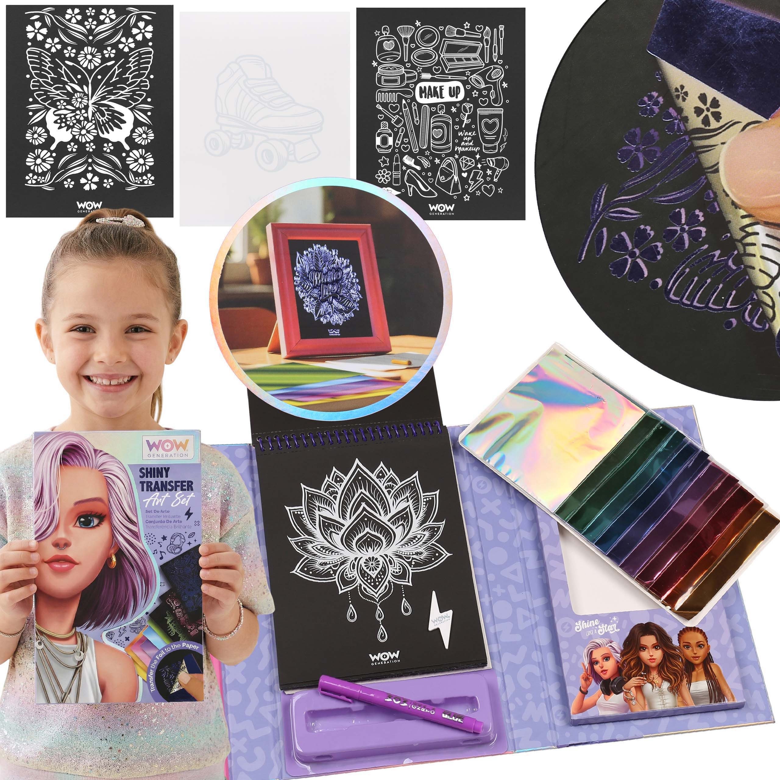 WOW GENERATION Malvorlage WOW Generation Kreativset Mädchen Bastelset Transferfolie DIY