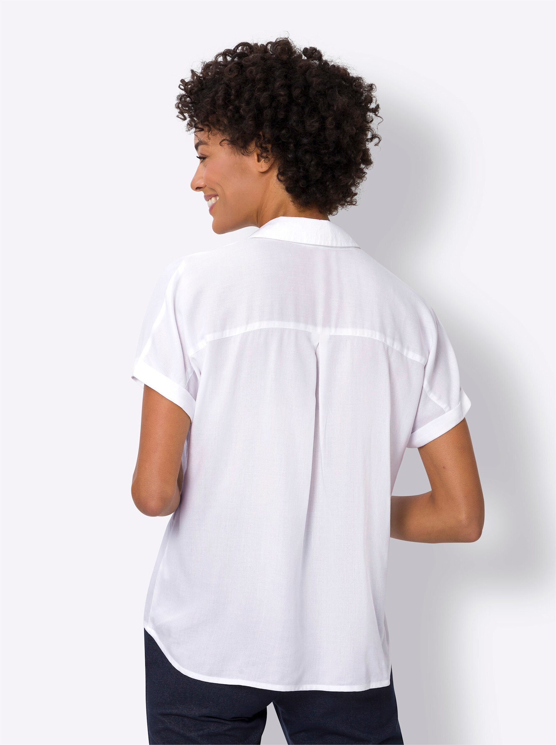 Sieh an! Klassische Bluse Kurzarmbluse günstig online kaufen