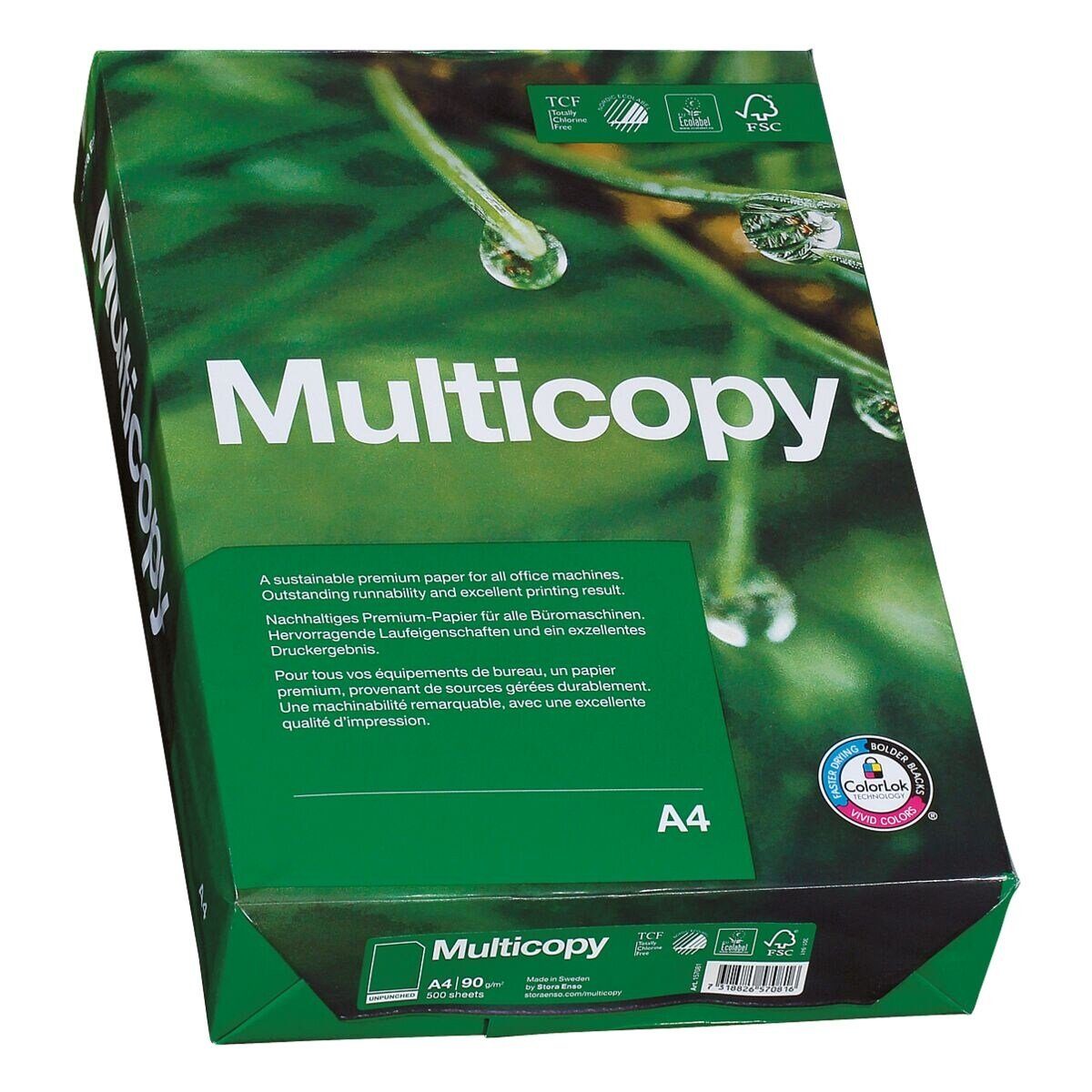 MULTICOPY Druckerpapier MultiCopy, Format DIN A4, 90 g/m², 168 CIE, 500 Blatt