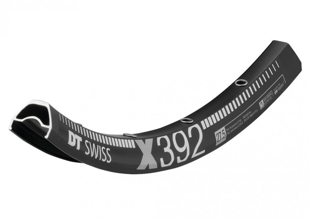Laufrad DT Swiss Felge X 392 27,5" 28 Loch Schwarz - leichte XC-Felge für Sche