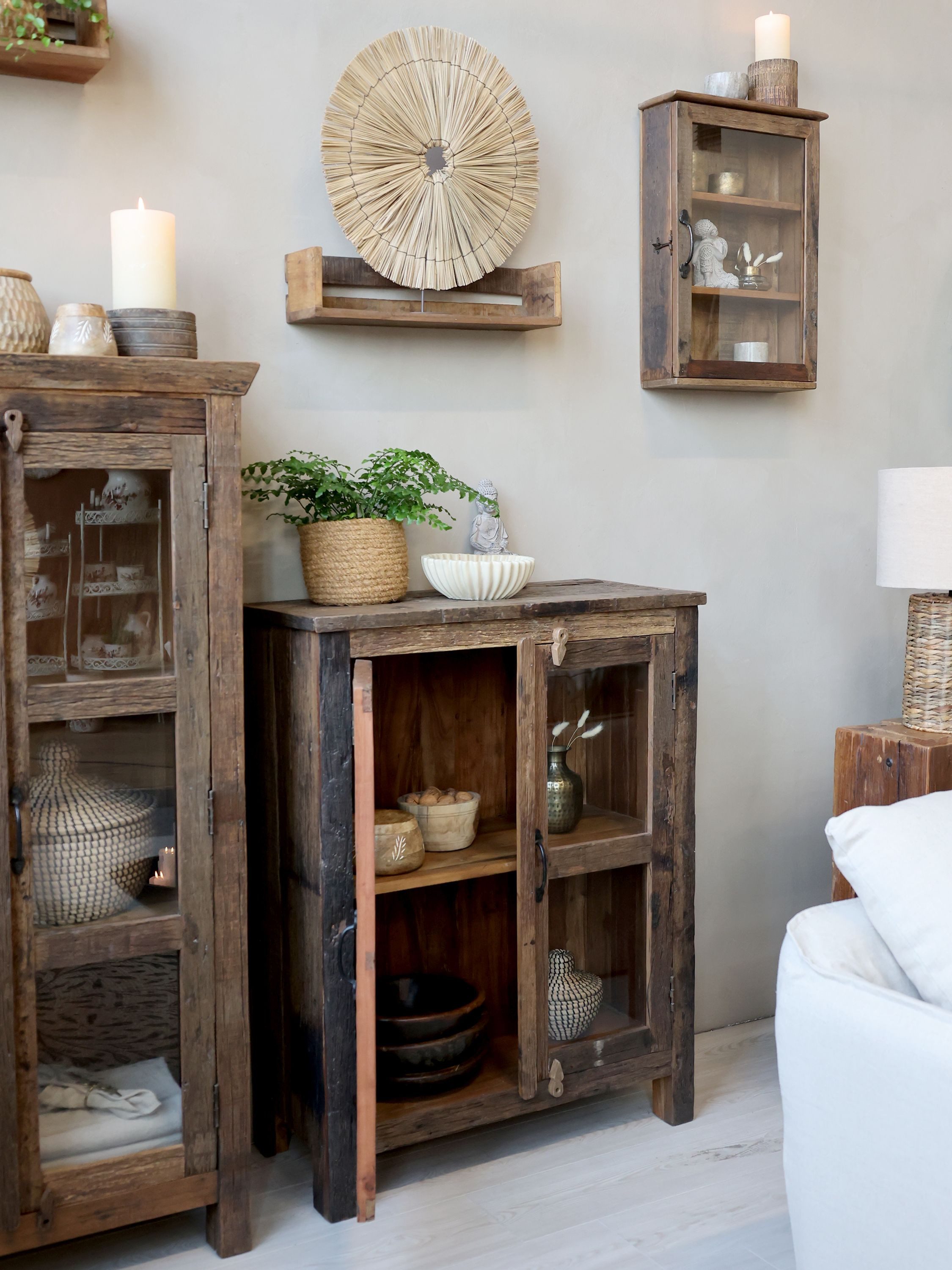 Chic Antique Kommode Chic Antique - Schrank Schränkchen Kommode aus altem Holz mit