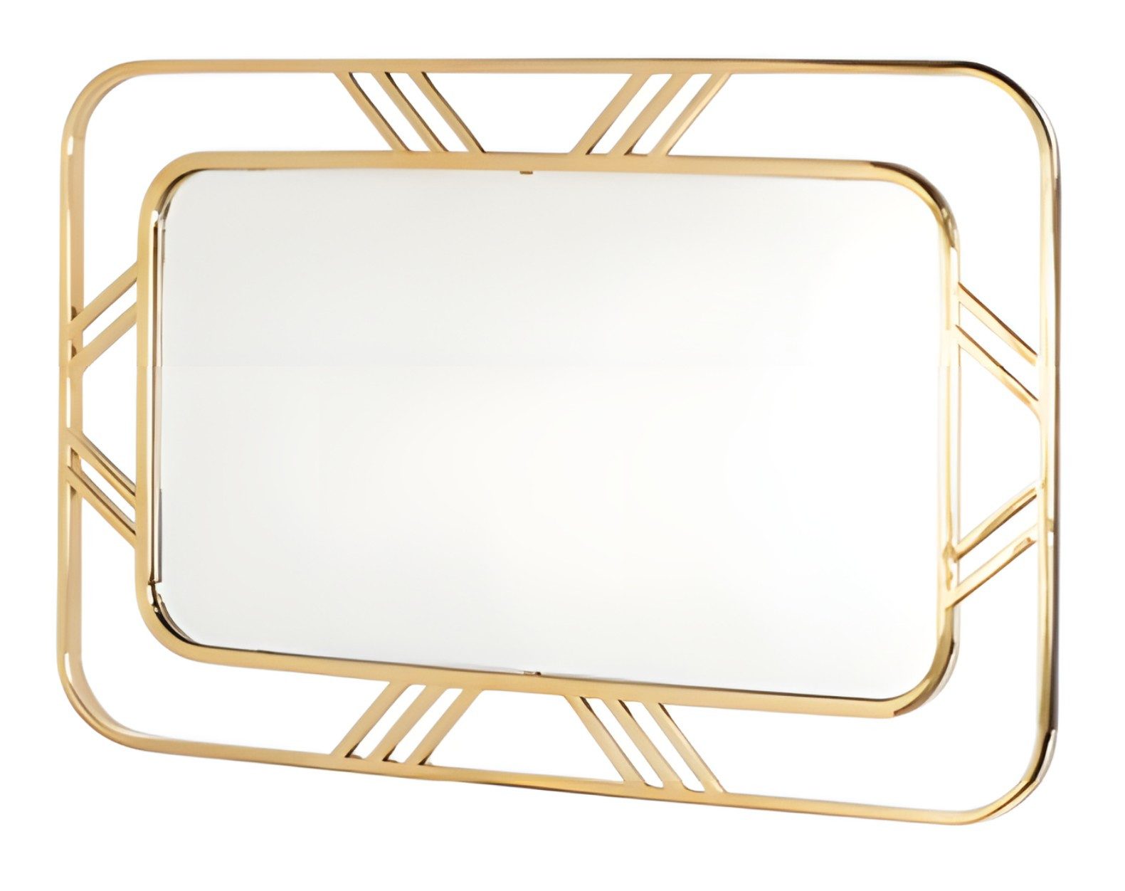 Xlmoebel Wandspiegel Goldener Spiegel mit elegantem Glasrahmen (1-St), Made in Europa